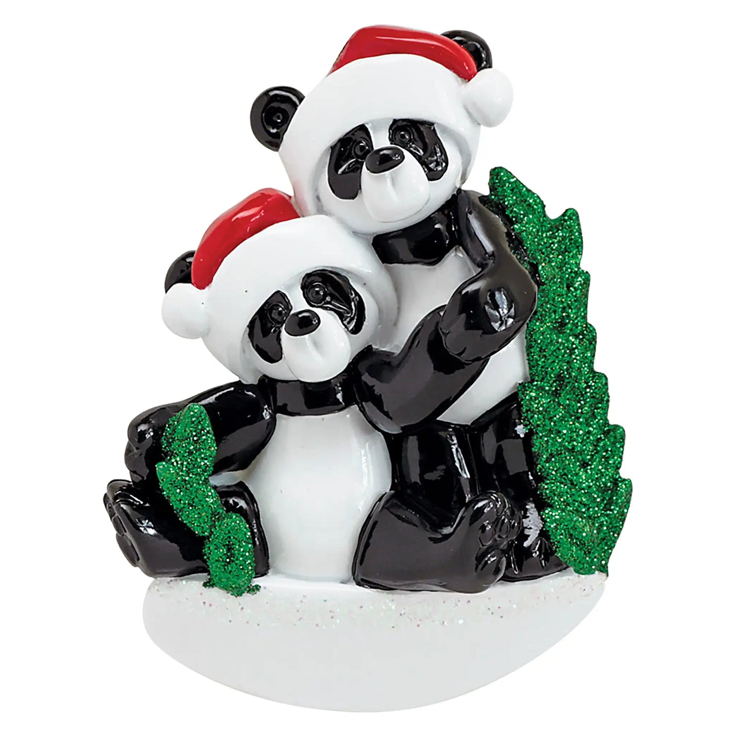 Panda Family of 2 Christmas Ornament