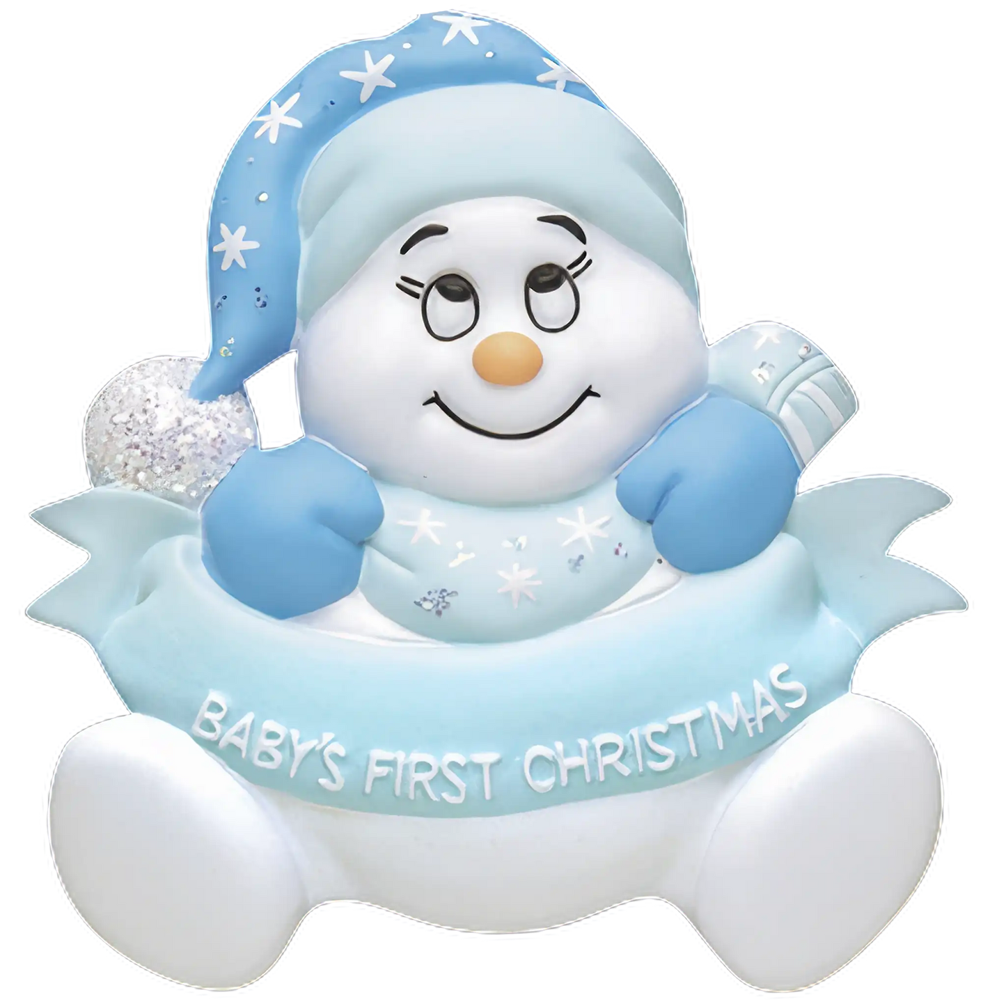 Blue Baby's 1st Christmas Snowbaby Ornament