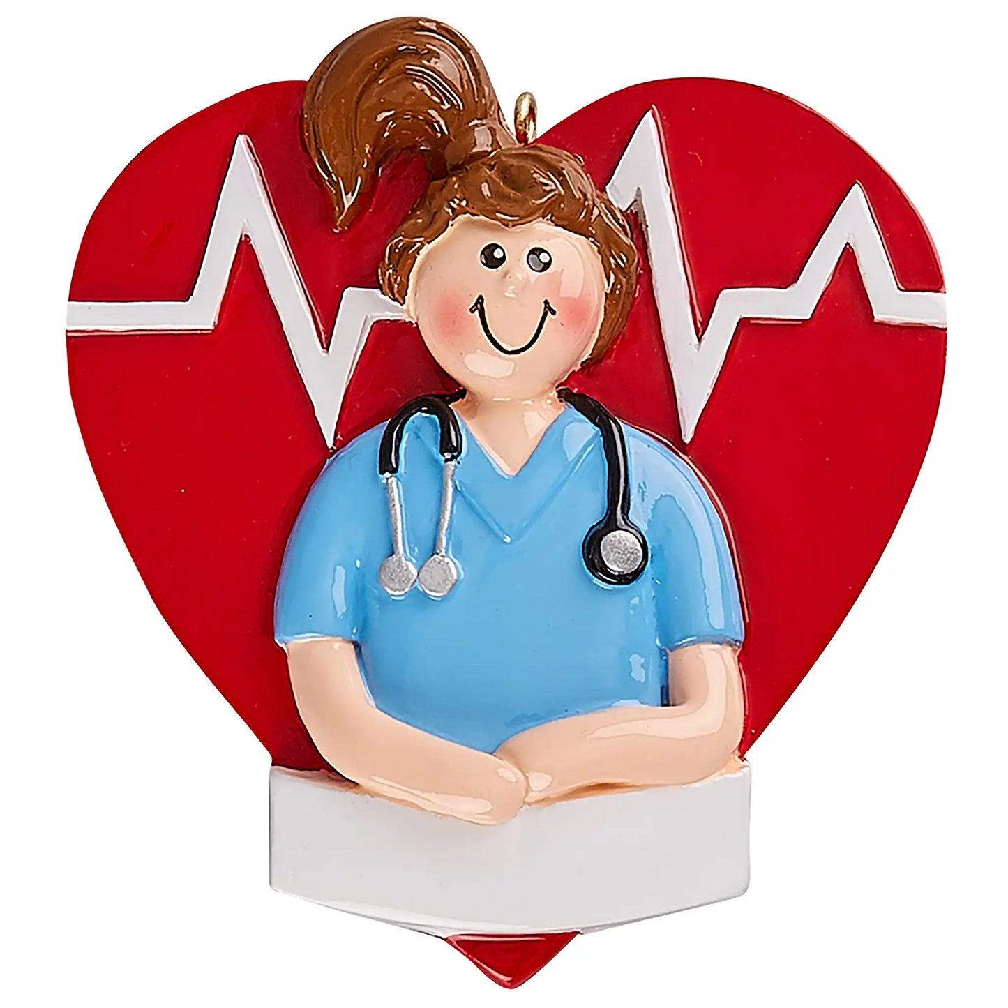 Nurse Personalized Ornament - Red Heart