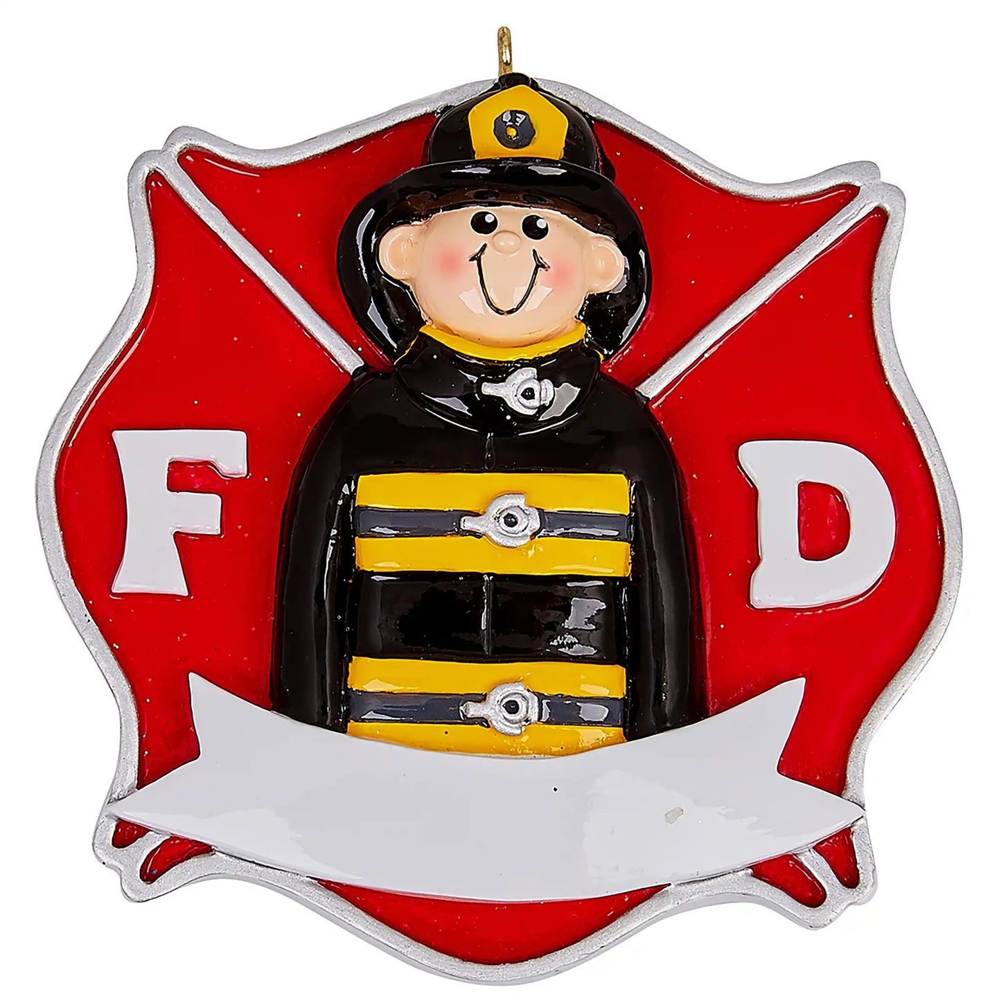 Fire Fighter Guy Personalized Ornament