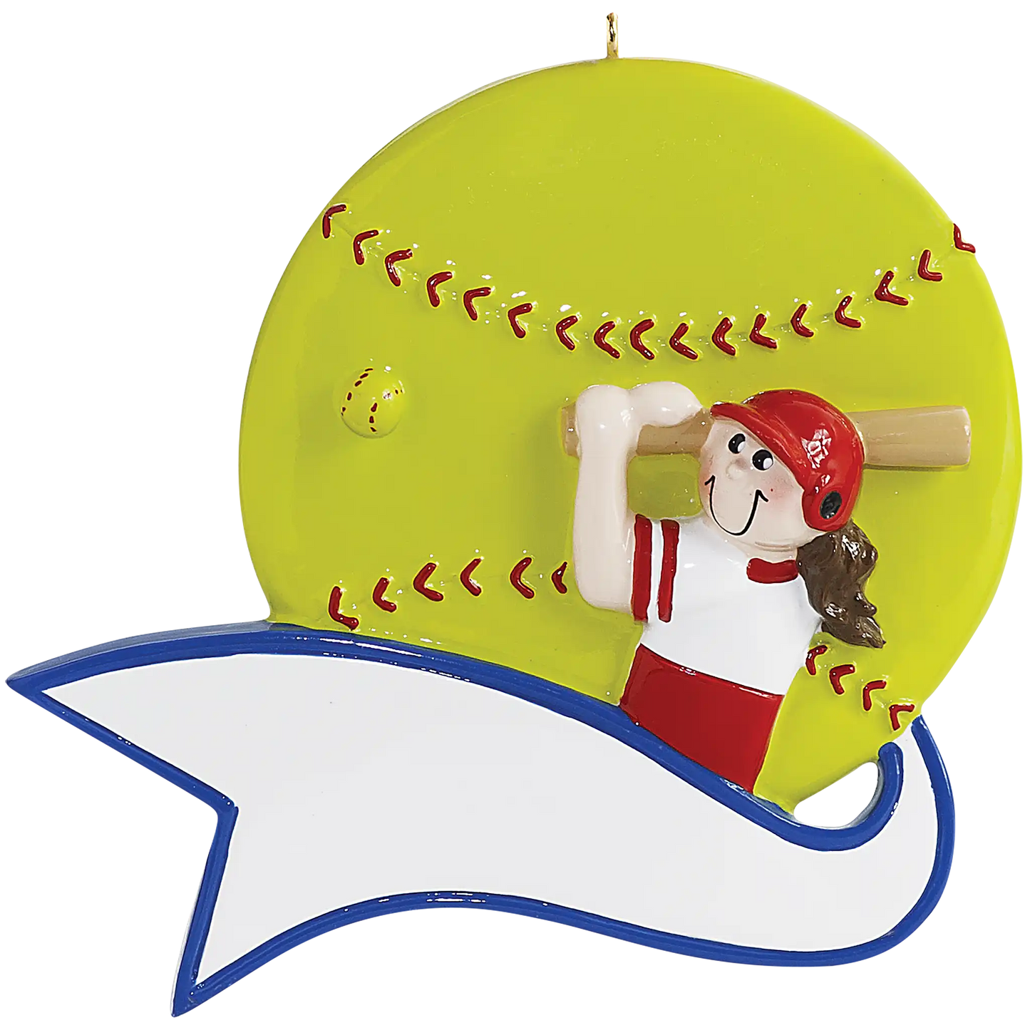 Adorno personalizado de chica de softbol