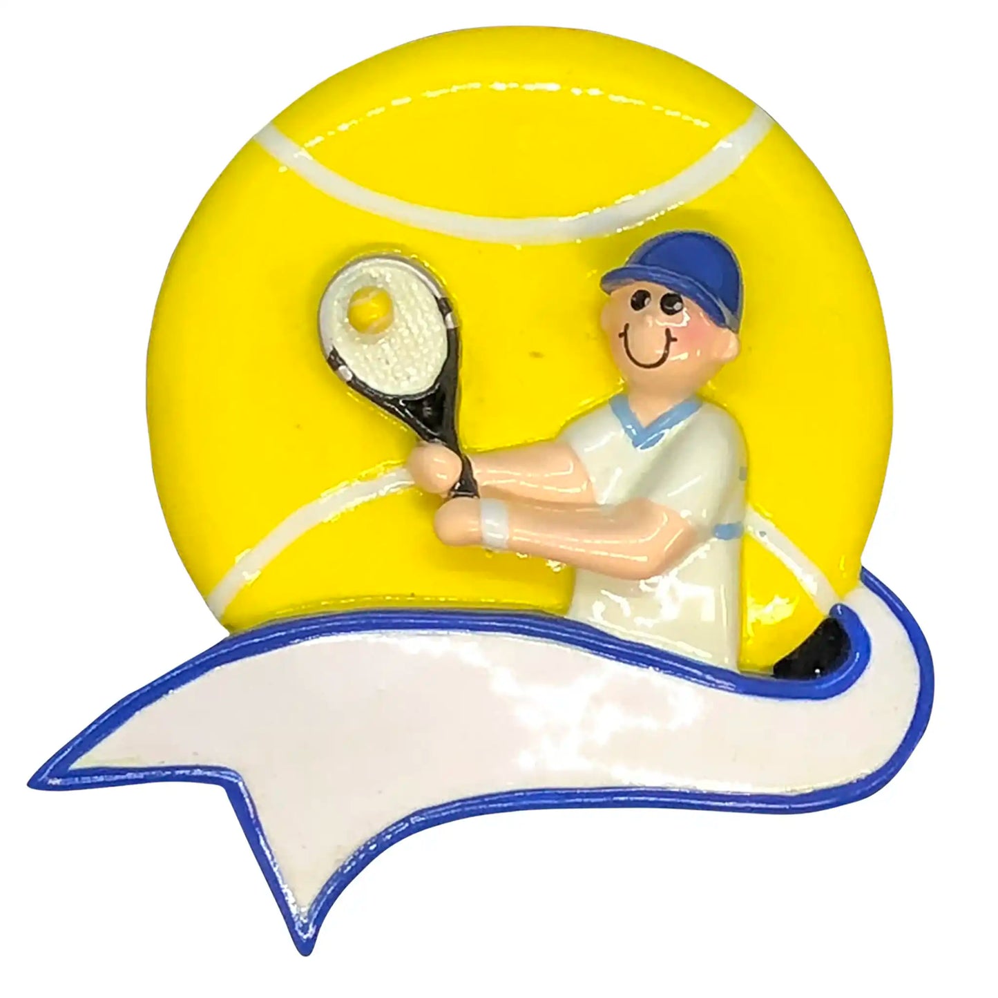 Tennis Serve Boy Personalized Ornament