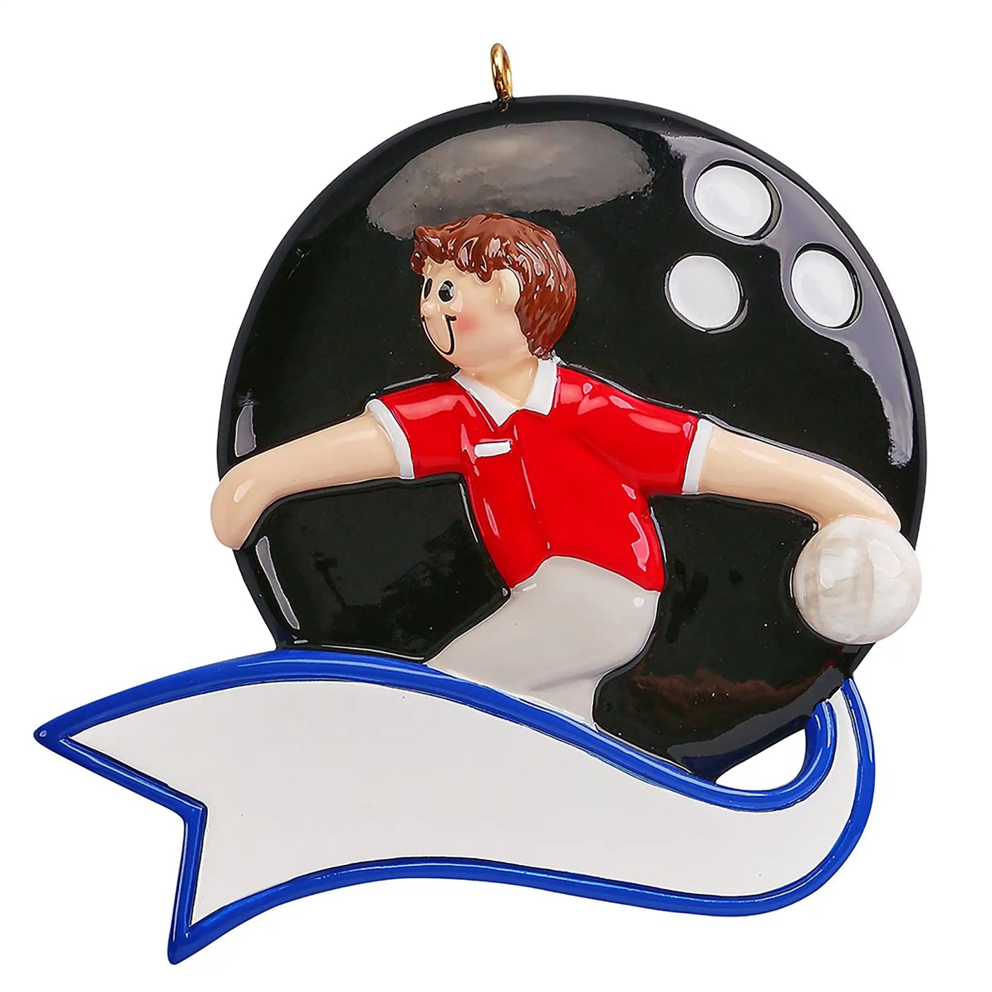 Bowling Guy Personalized Ornament