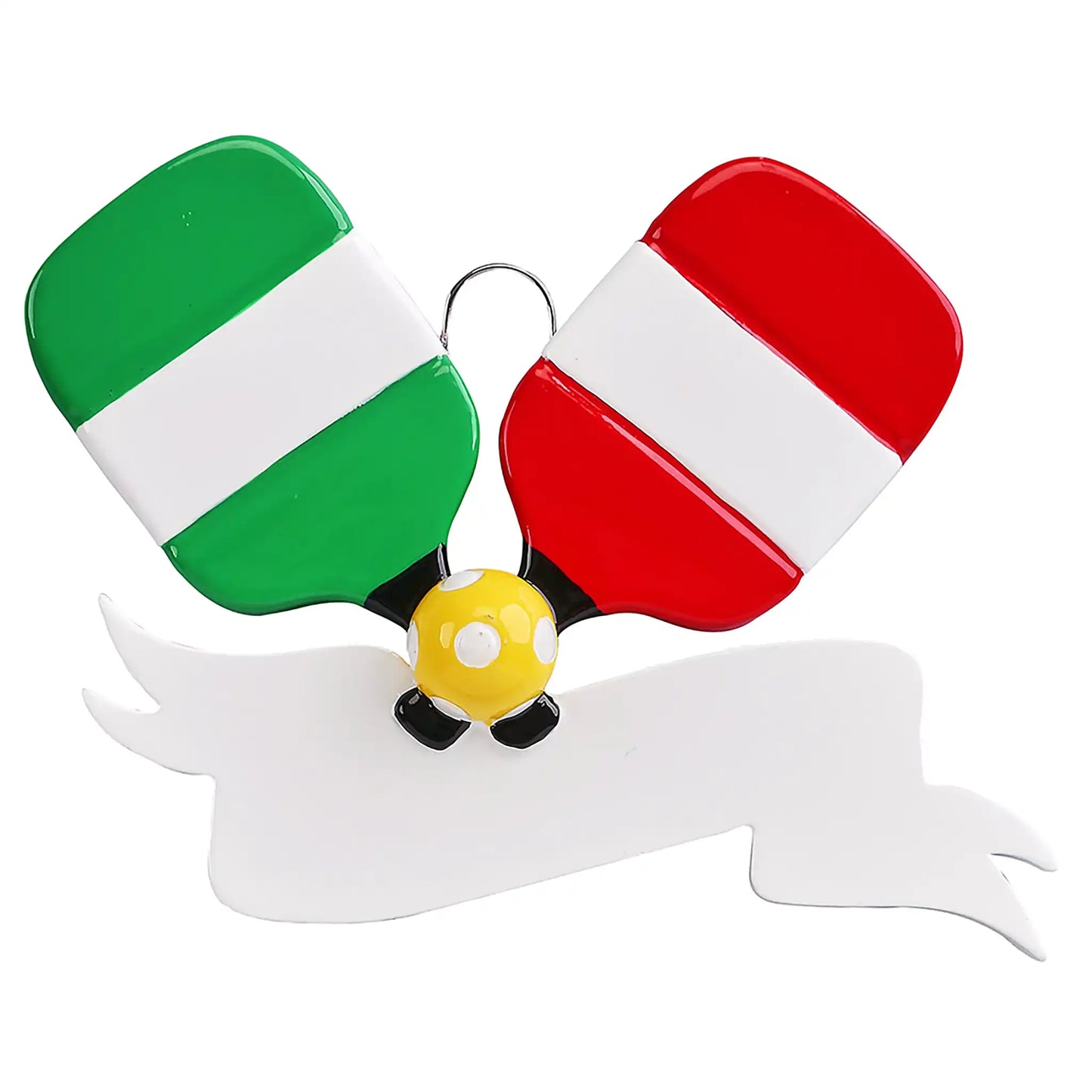 Pickleball Paddles Personalized Ornament - Banner