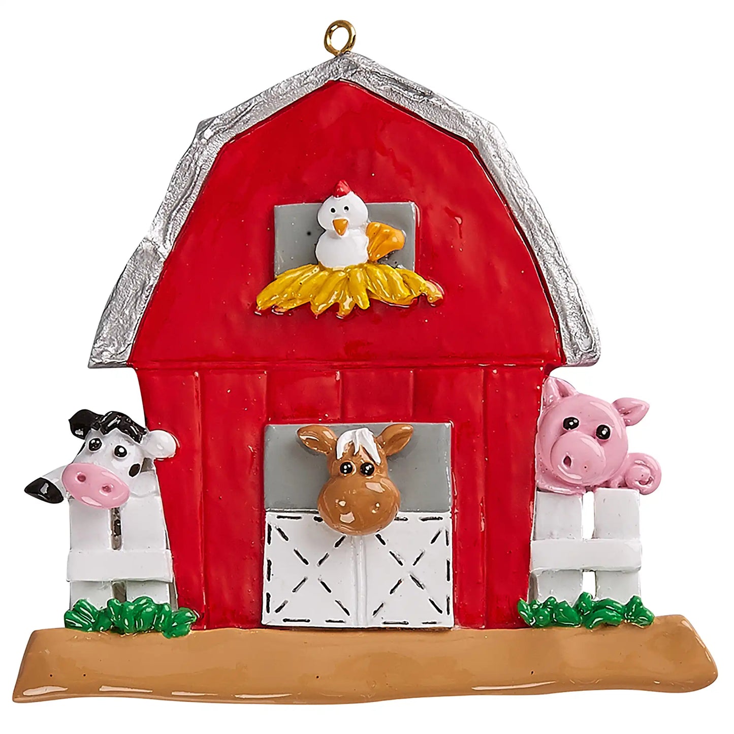 Adorno navideño de animales de granja