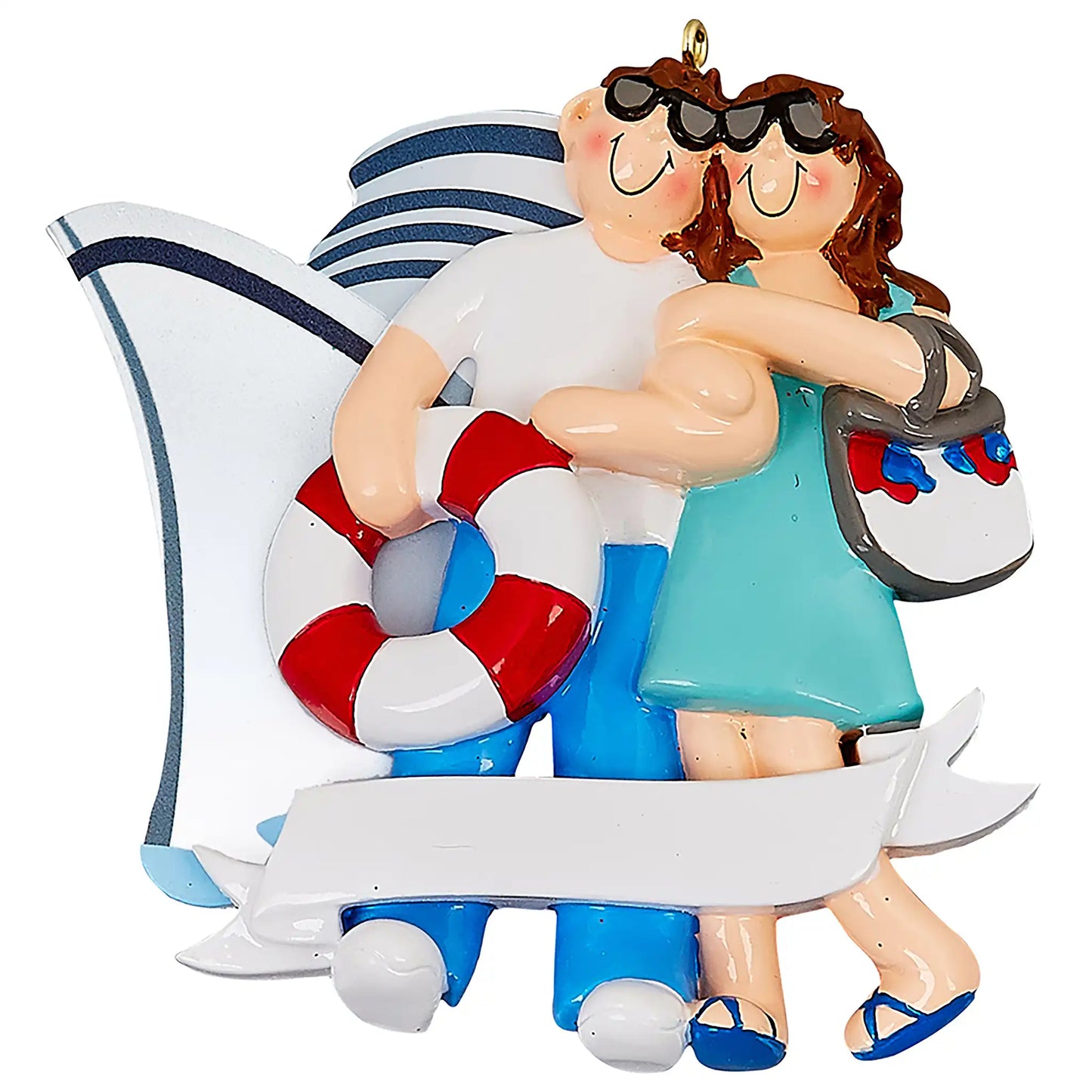 Cruise Ship Love Couple Personalized Ornament