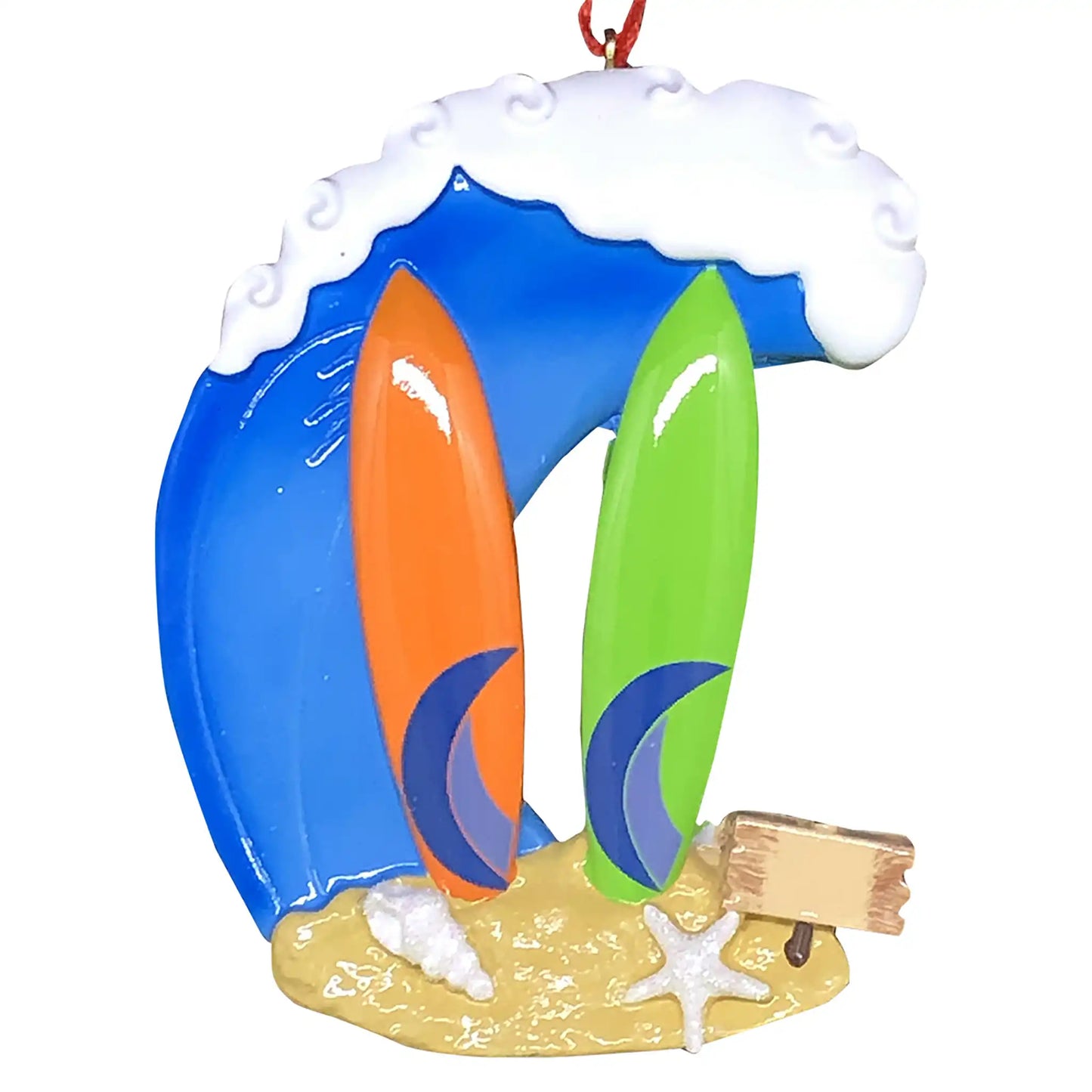 Big Wave Surfing Couple Personalized Ornament