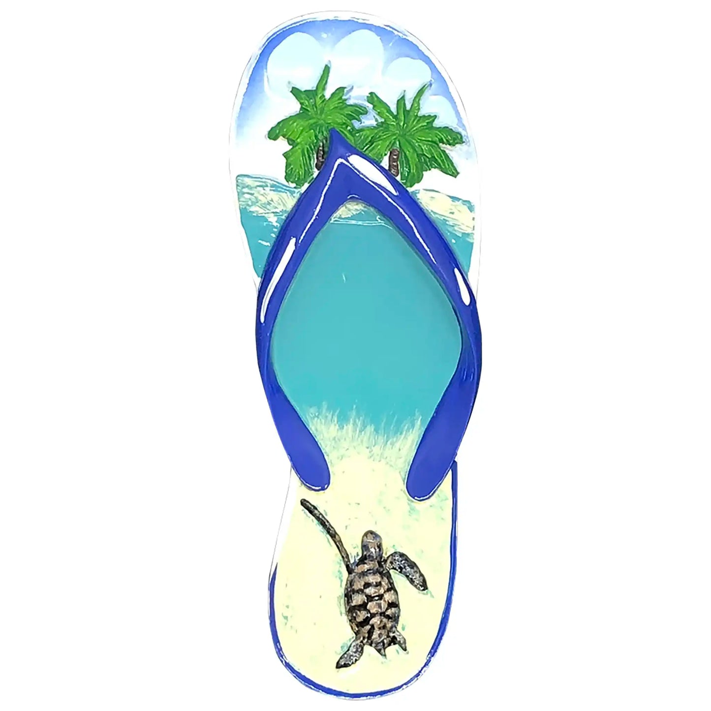 Flip Flop Turtle Island Christmas Ornament