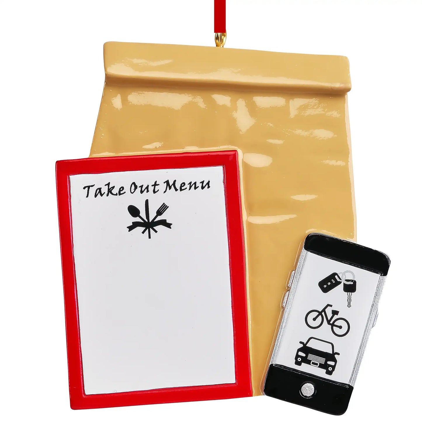 Take-Out To Go Uber Eats Christmas Ornament