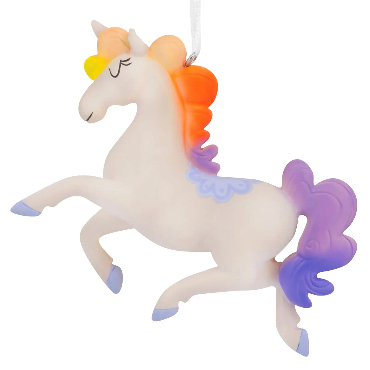 Rainbow Unicorn Christmas Ornament - 3D
