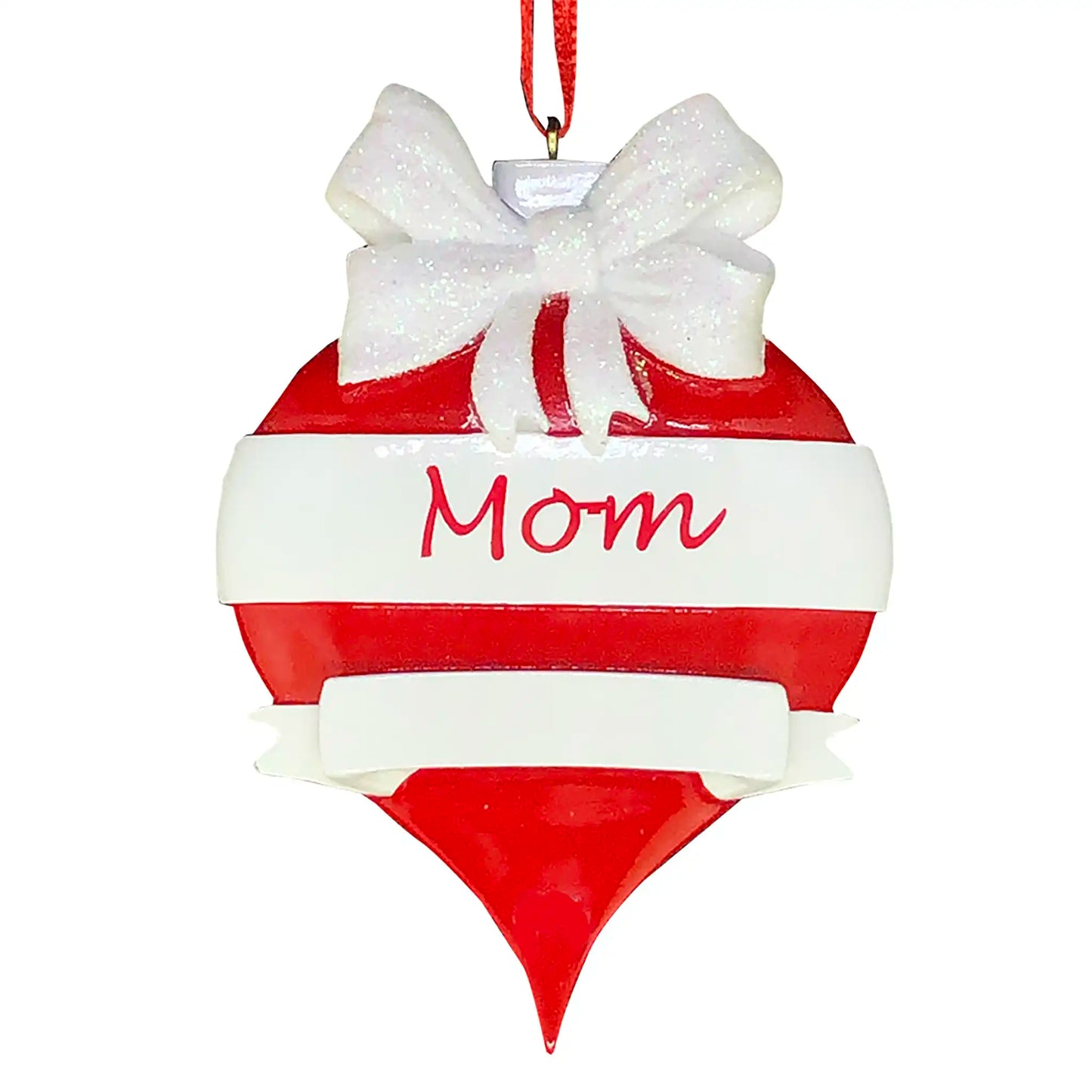 Adorno navideño rojo de mamá