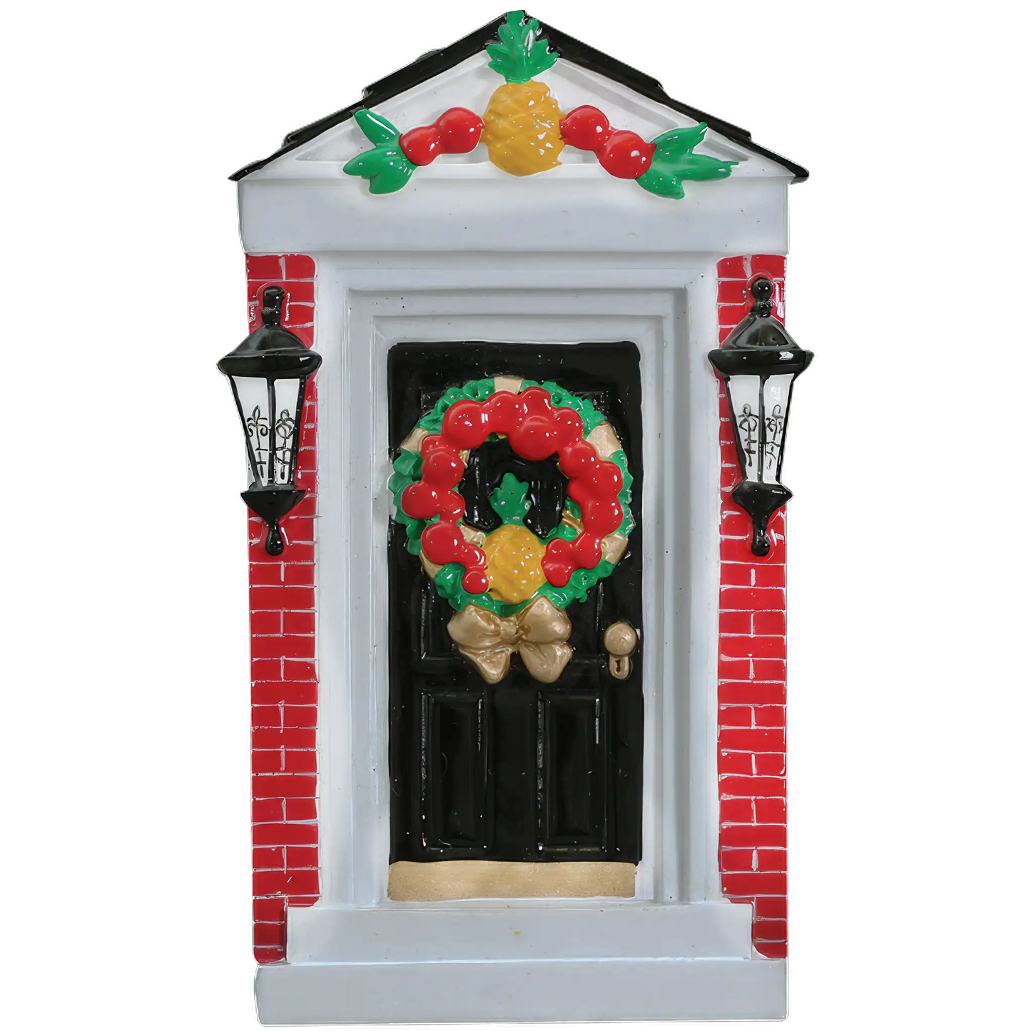 Red Brick Home Door Personalized Ornament