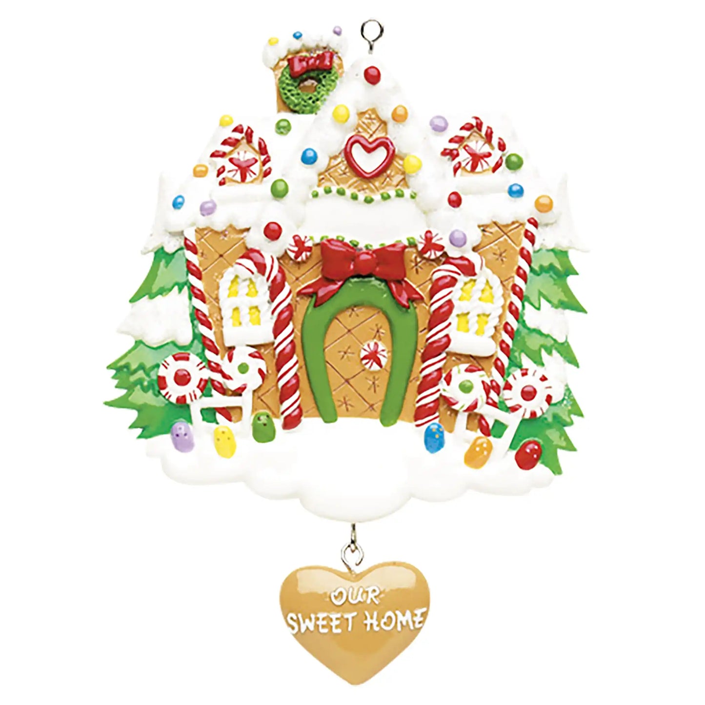 Adorno navideño de casa de jengibre