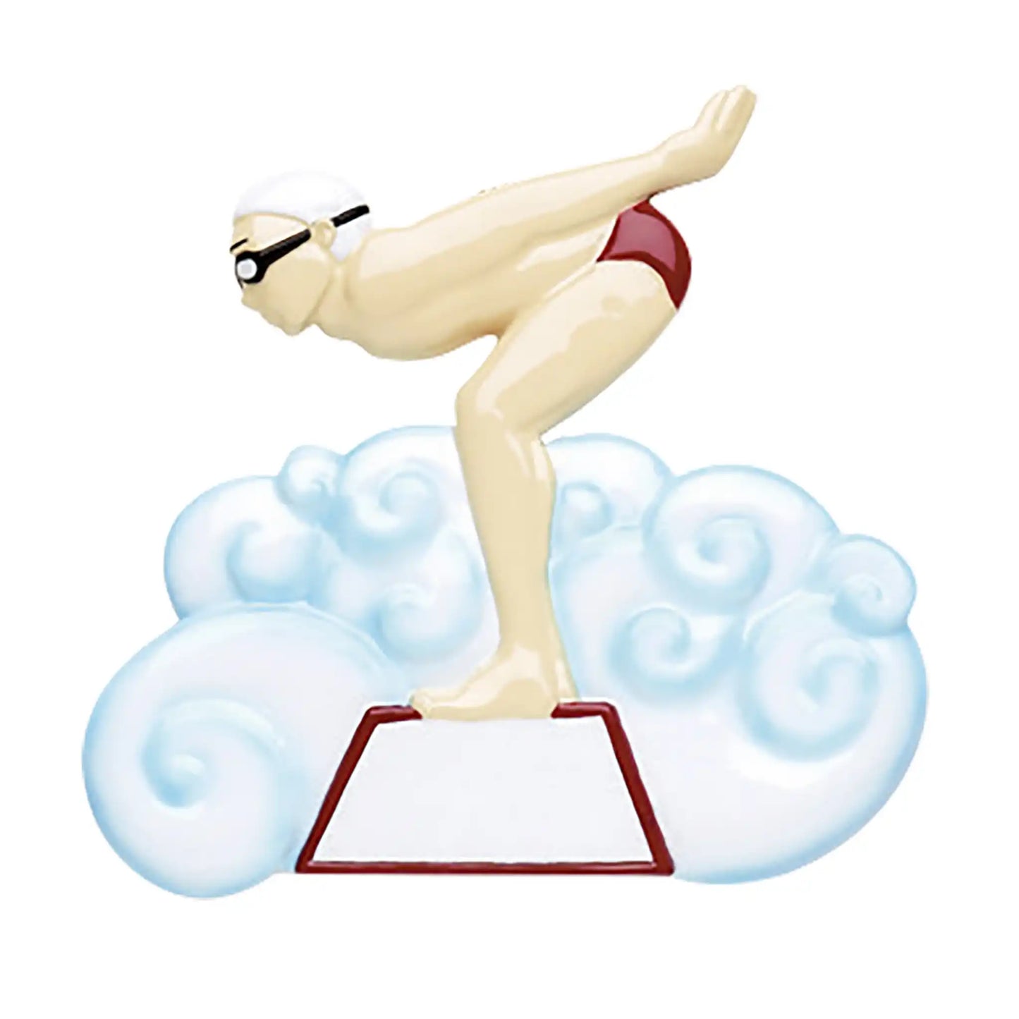 Boy Swimmer Personalized Ornament