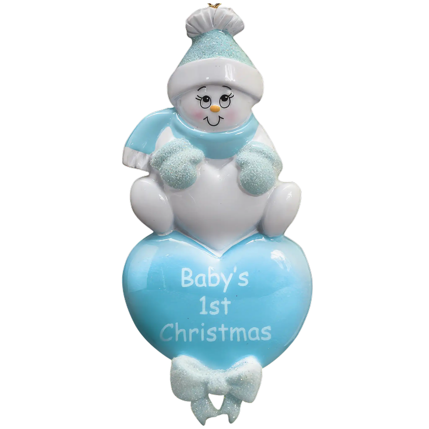Adorno personalizado para la primera Navidad de tu bebé - Corazón de bebé de nieve