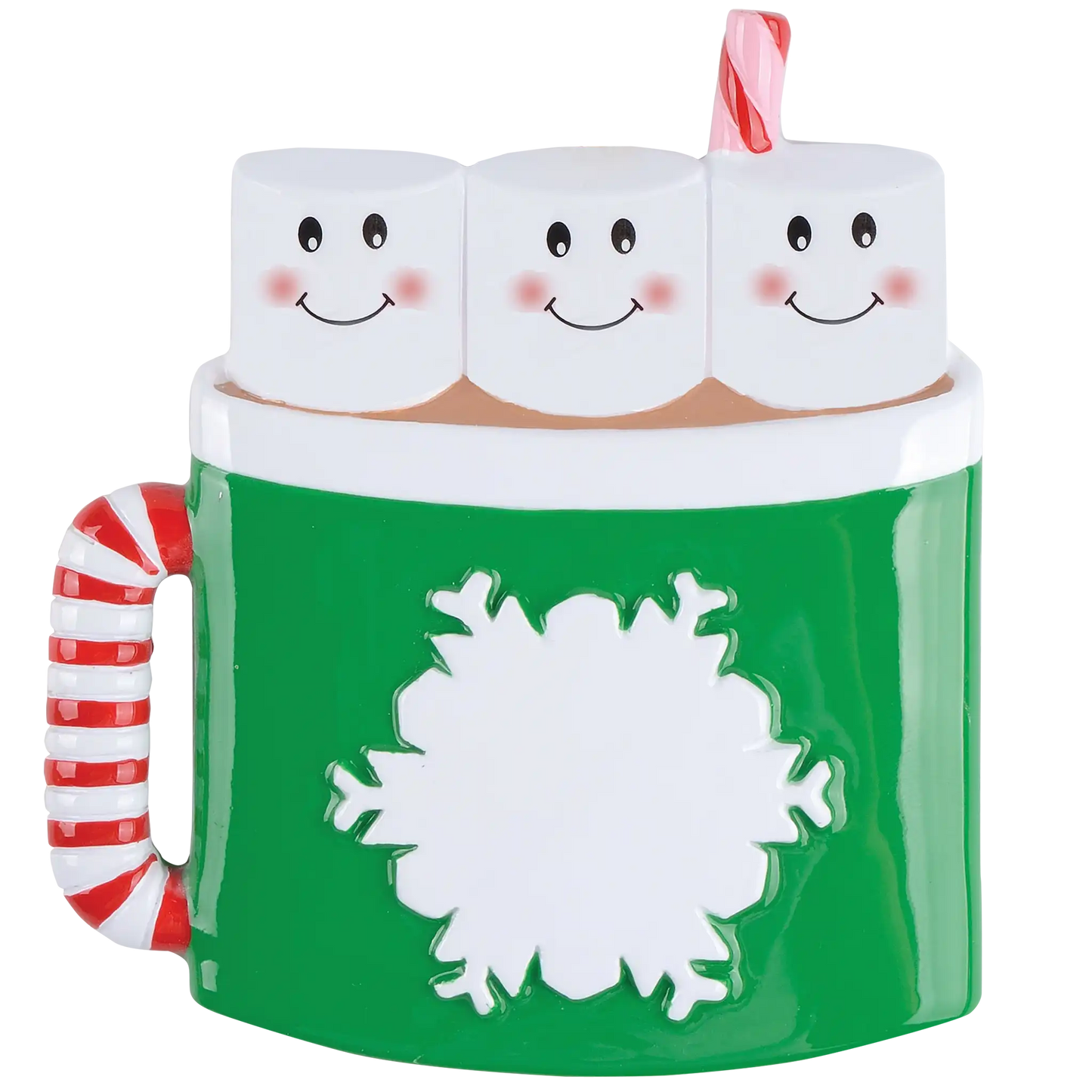 Hot Cocoa Family of 3 Personalized Ornament