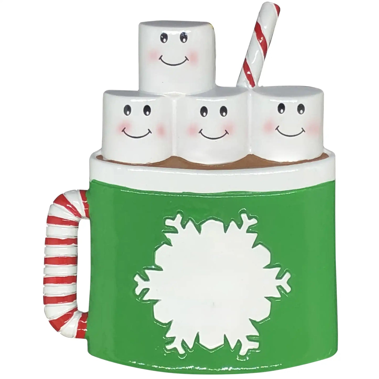 Hot Chocolate Family of 4 Personalized Ornament
