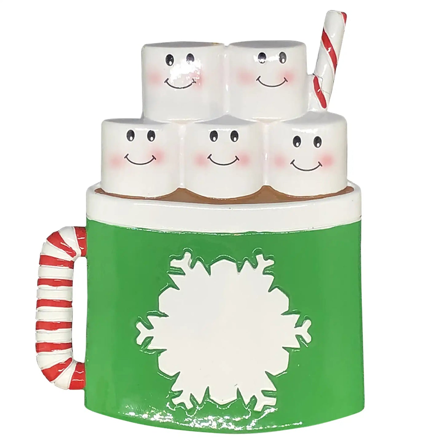 Hot Cocoa Family of 5 Personalized Ornament