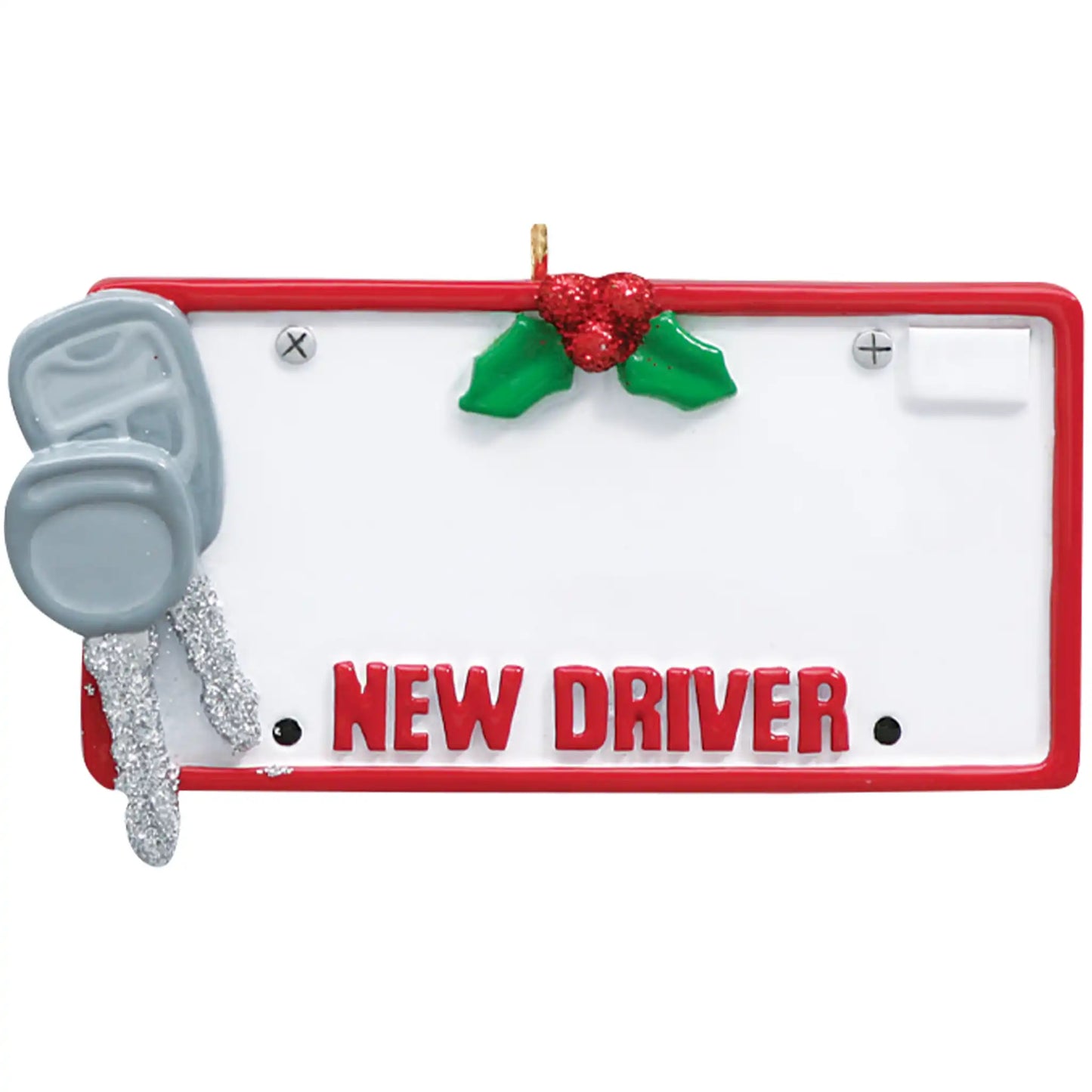 New Driver License Plate Personalized Ornament