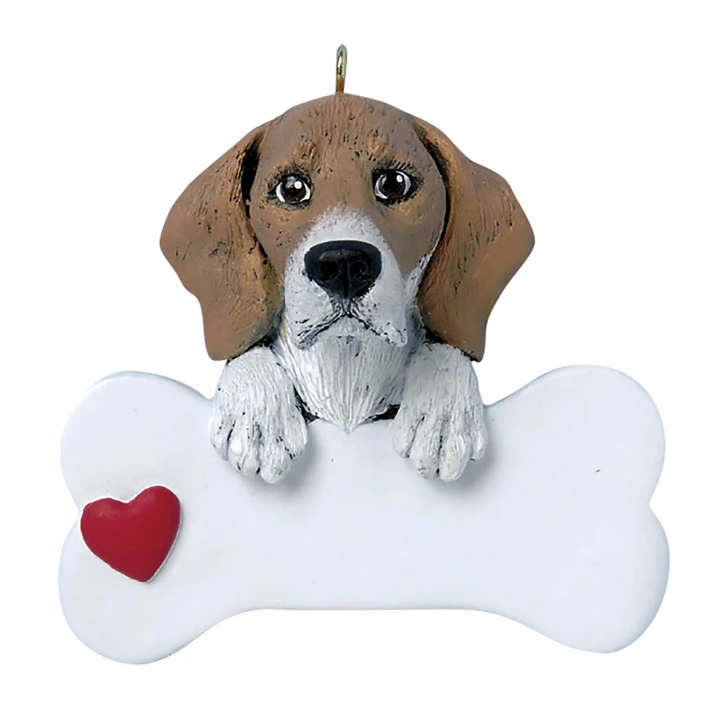 Beagle Dog Bone Christmas Ornament