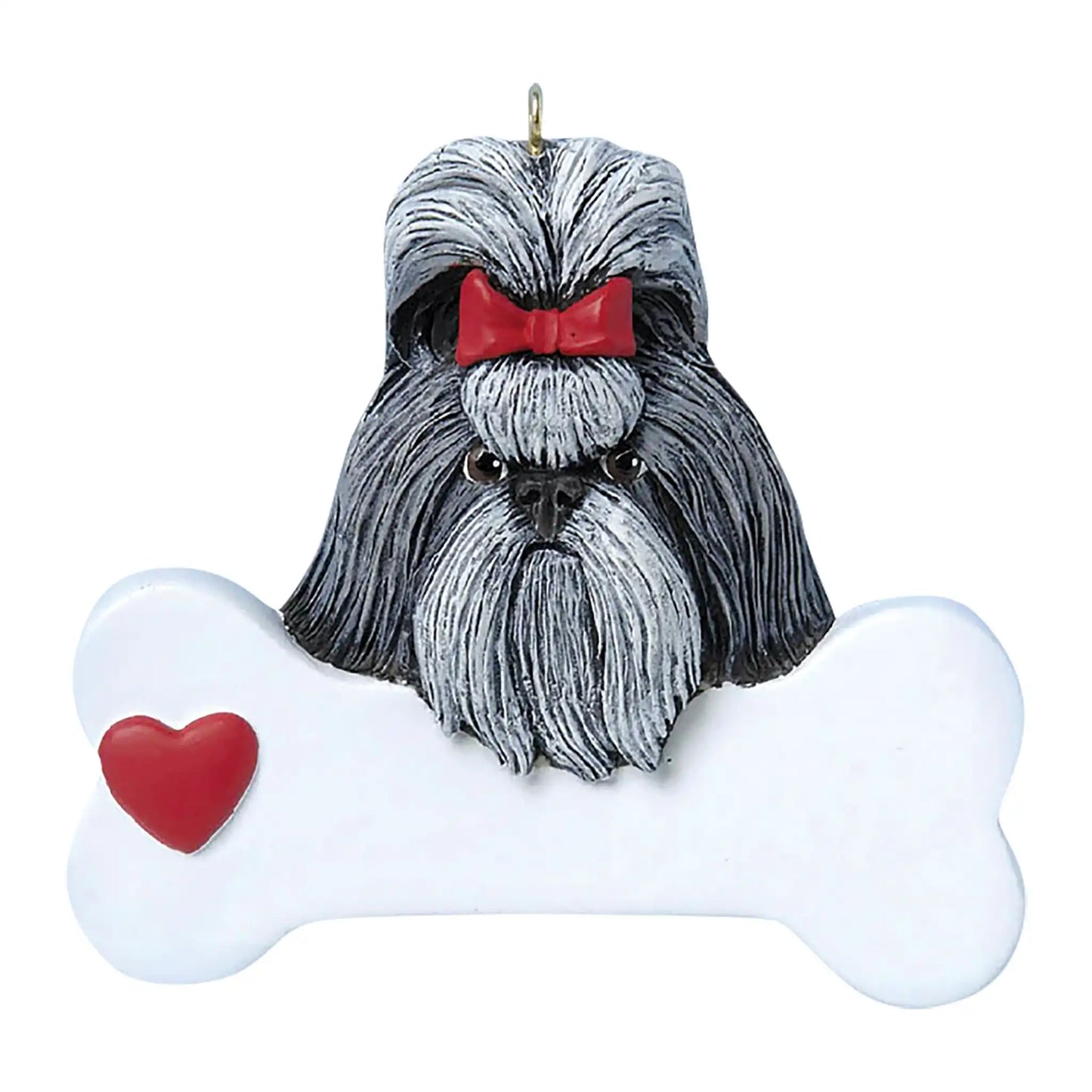 Shih Tzu Dog Bone Christmas Ornament
