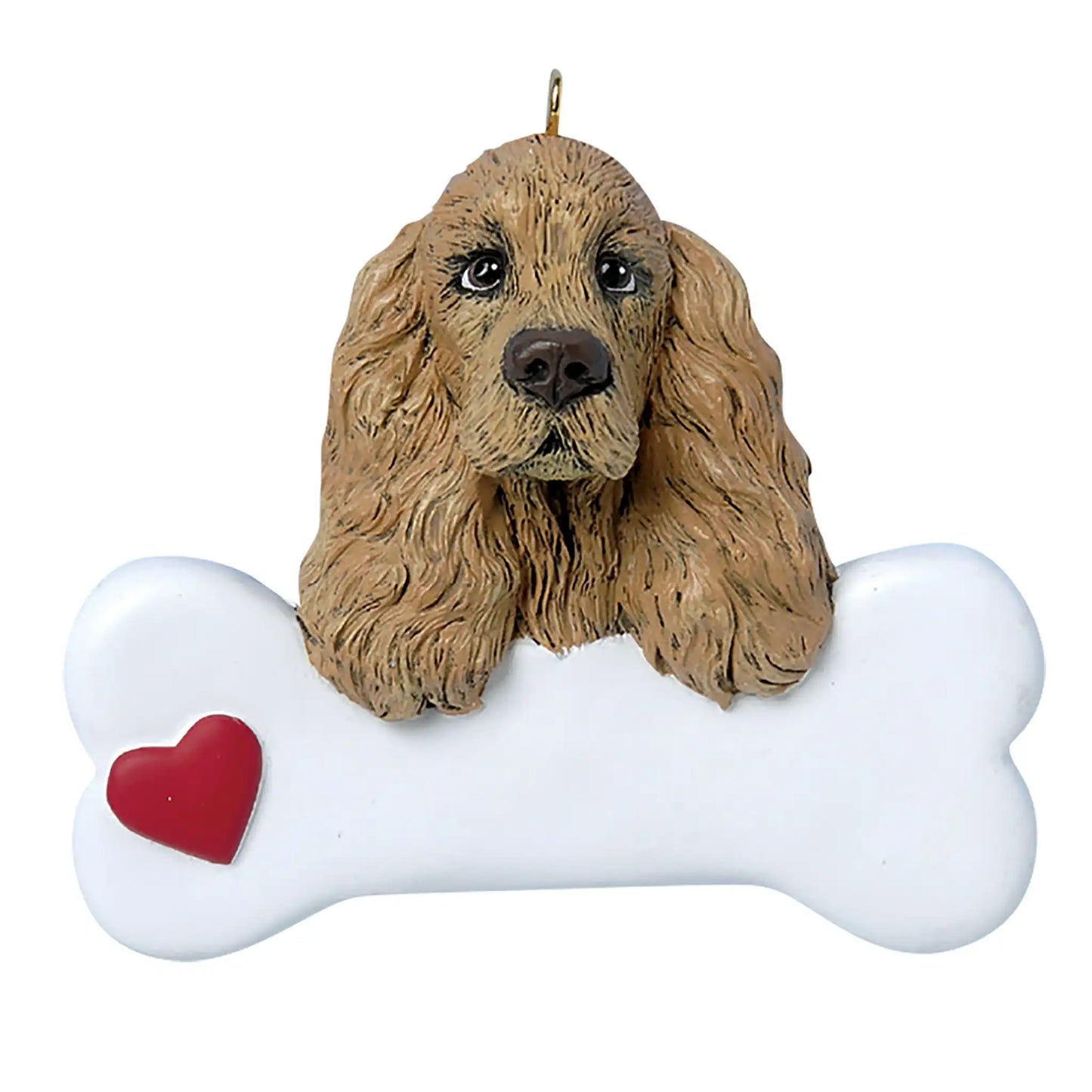 Cocker Spaniel Dog Bone Christmas Ornament