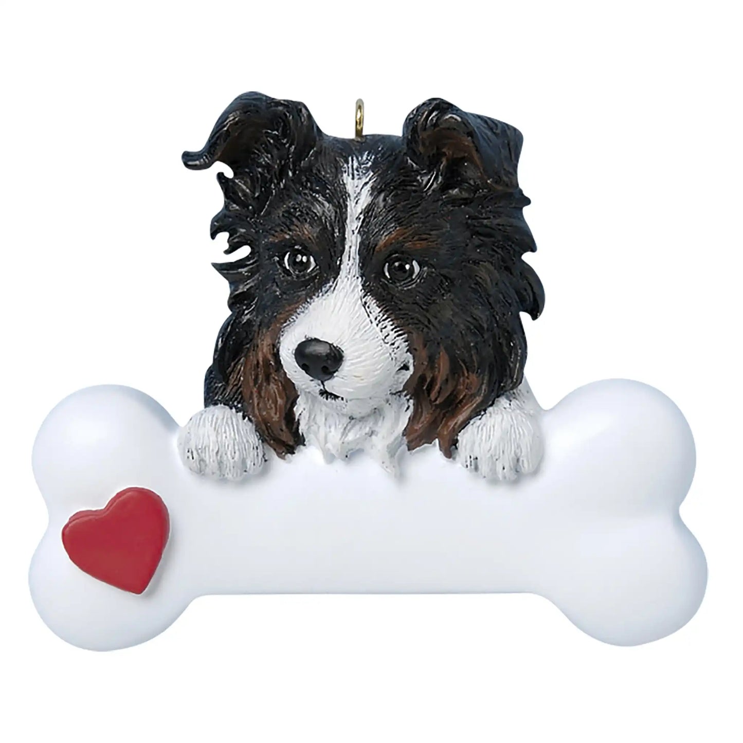 Australian Sheepdog Dog Bone Christmas Ornament