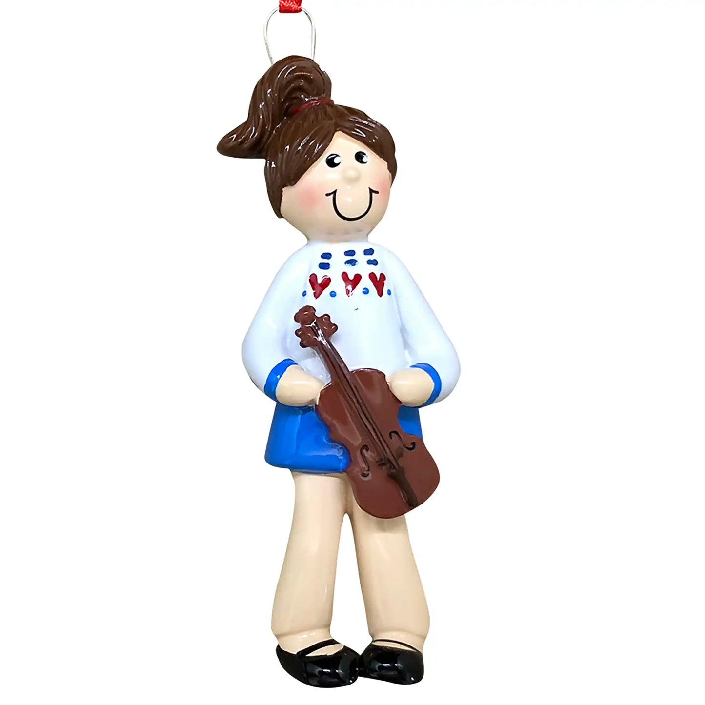 Violin Girl Christmas Ornament