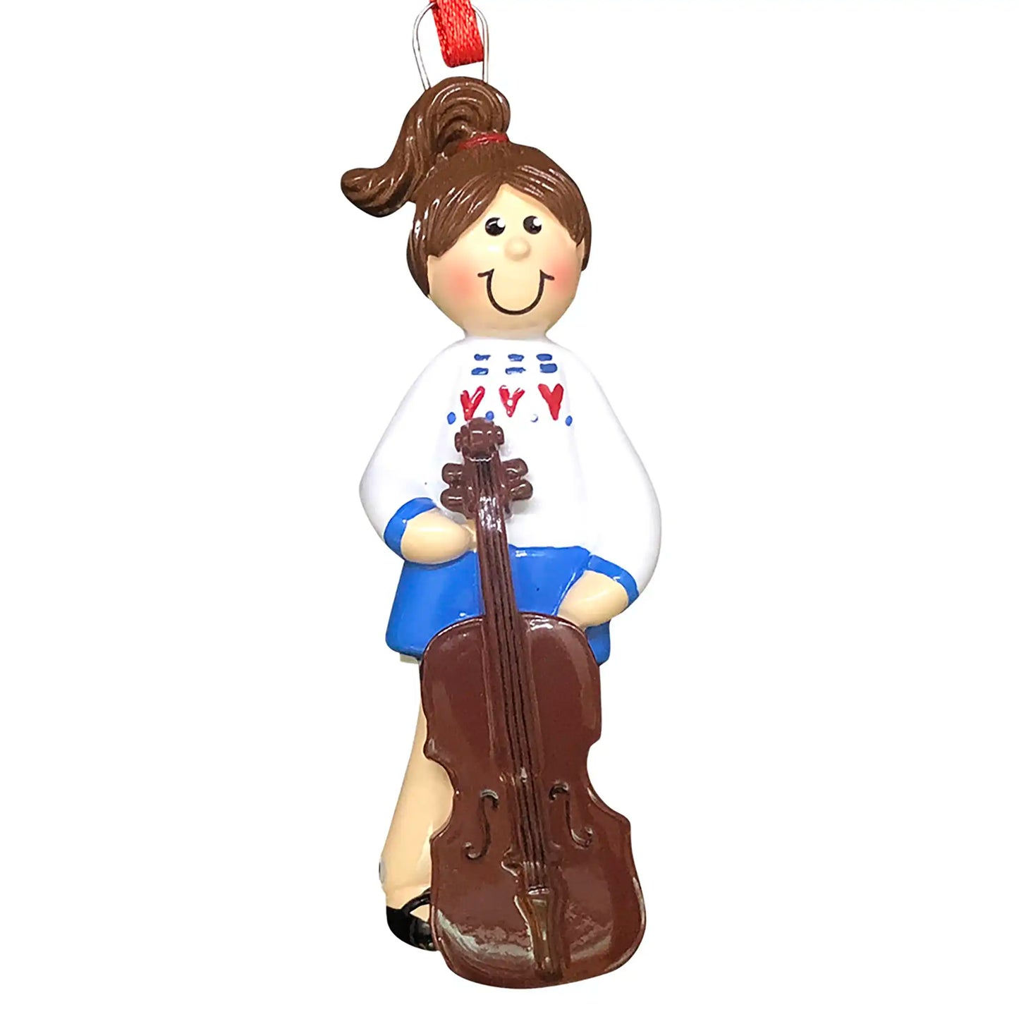 Cello Girl Christmas Ornament