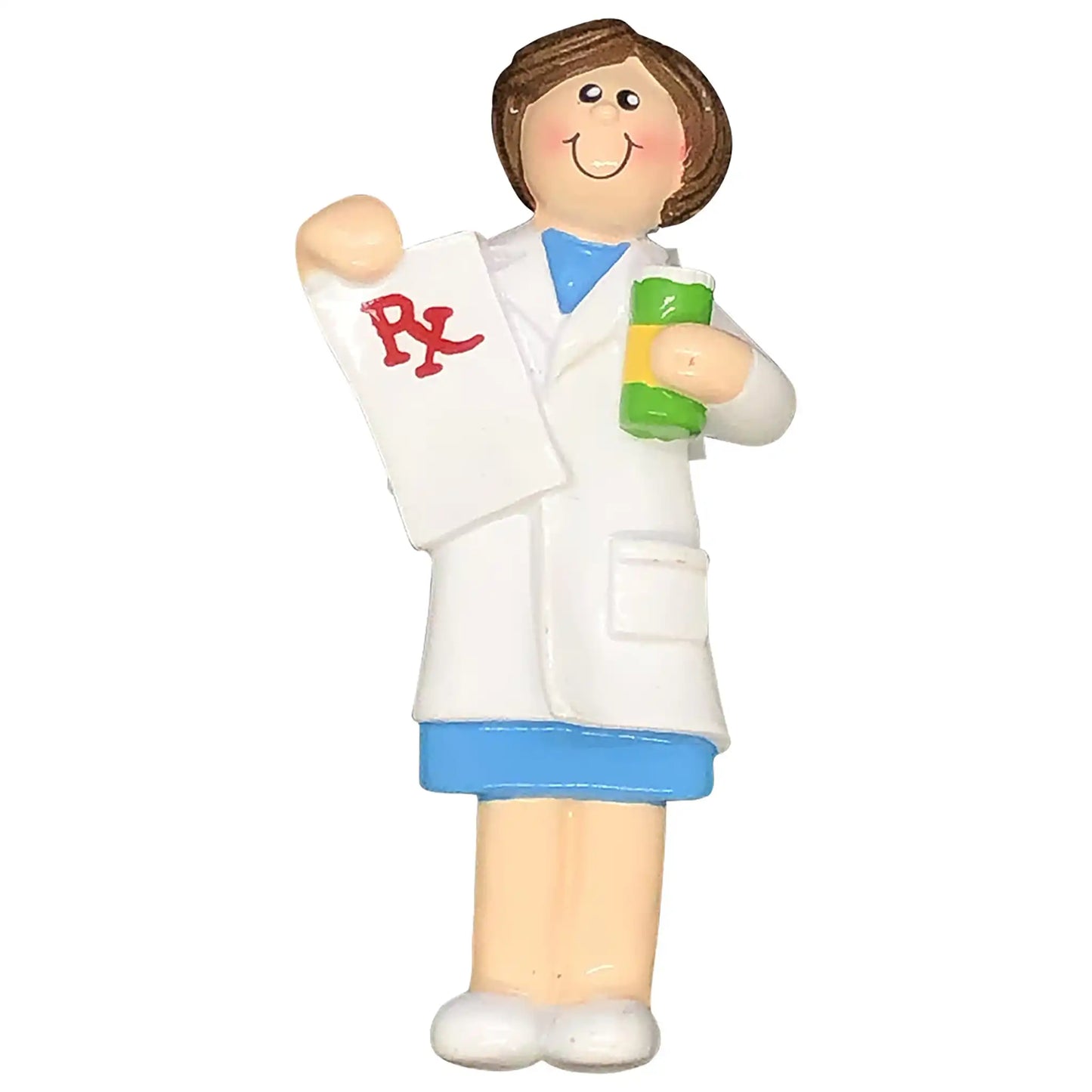 Adorno personalizado de mujer farmacéutica