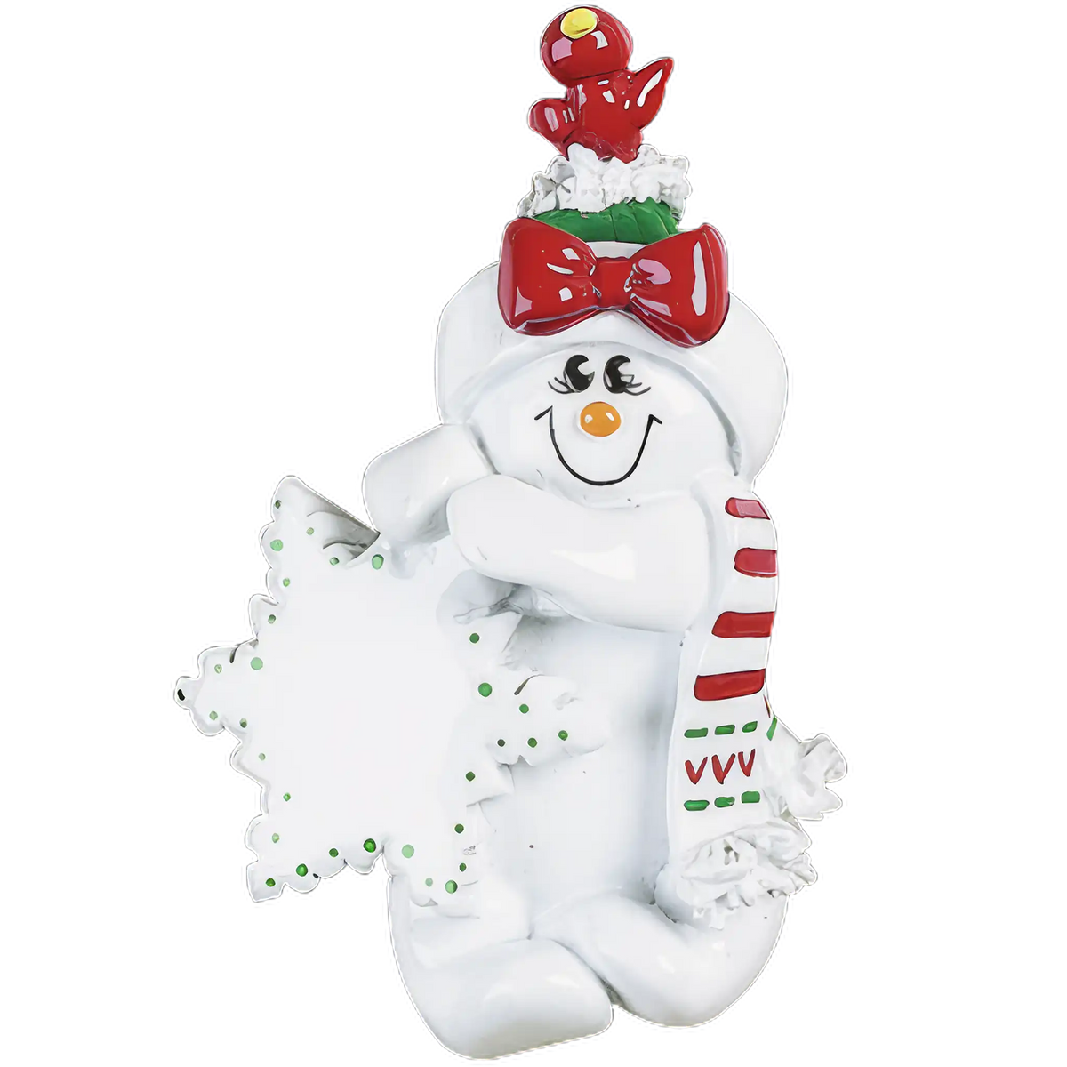 Birdsnest snow woman keepsake ornament for the Christmas tree