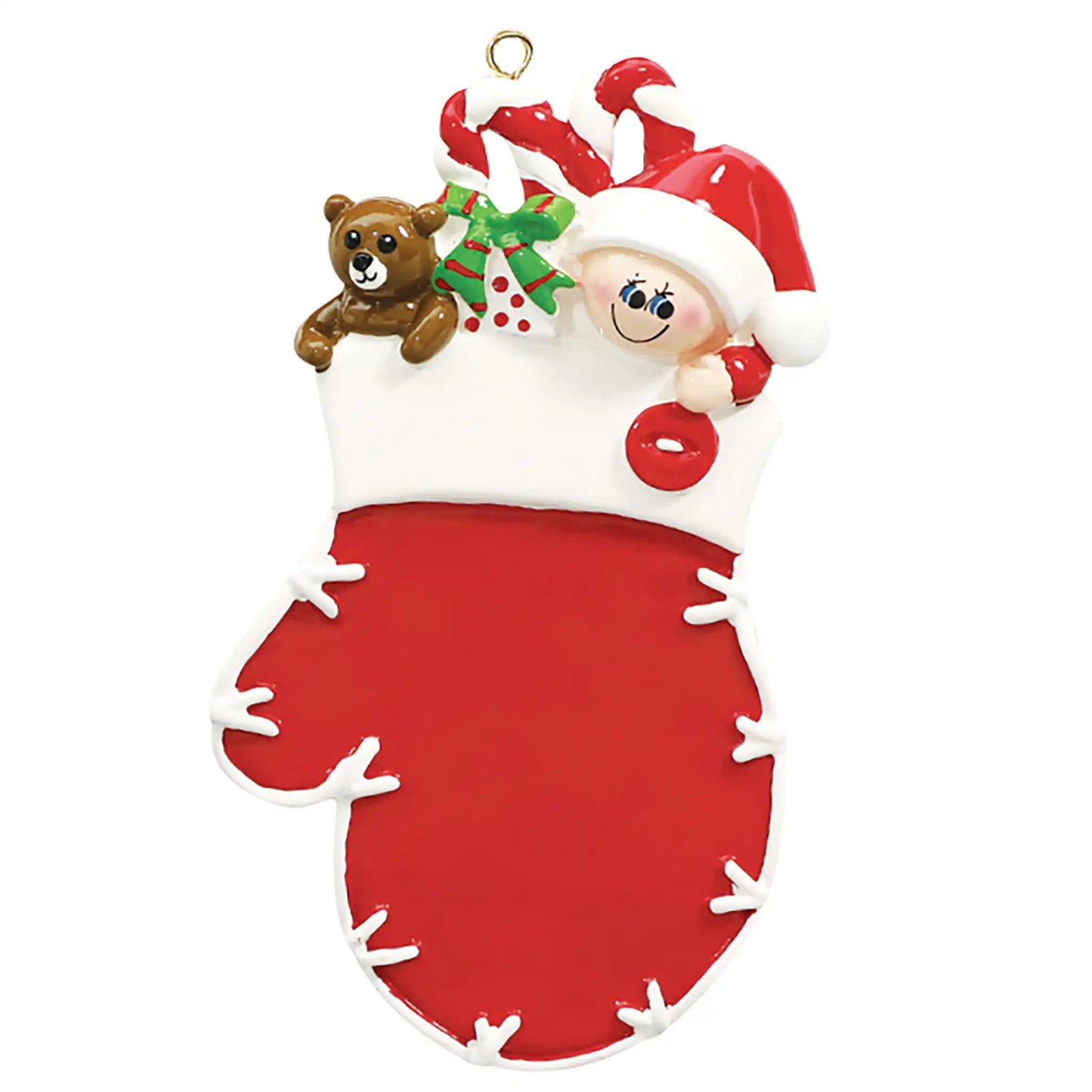 Red Baby Mitten Christmas Ornament