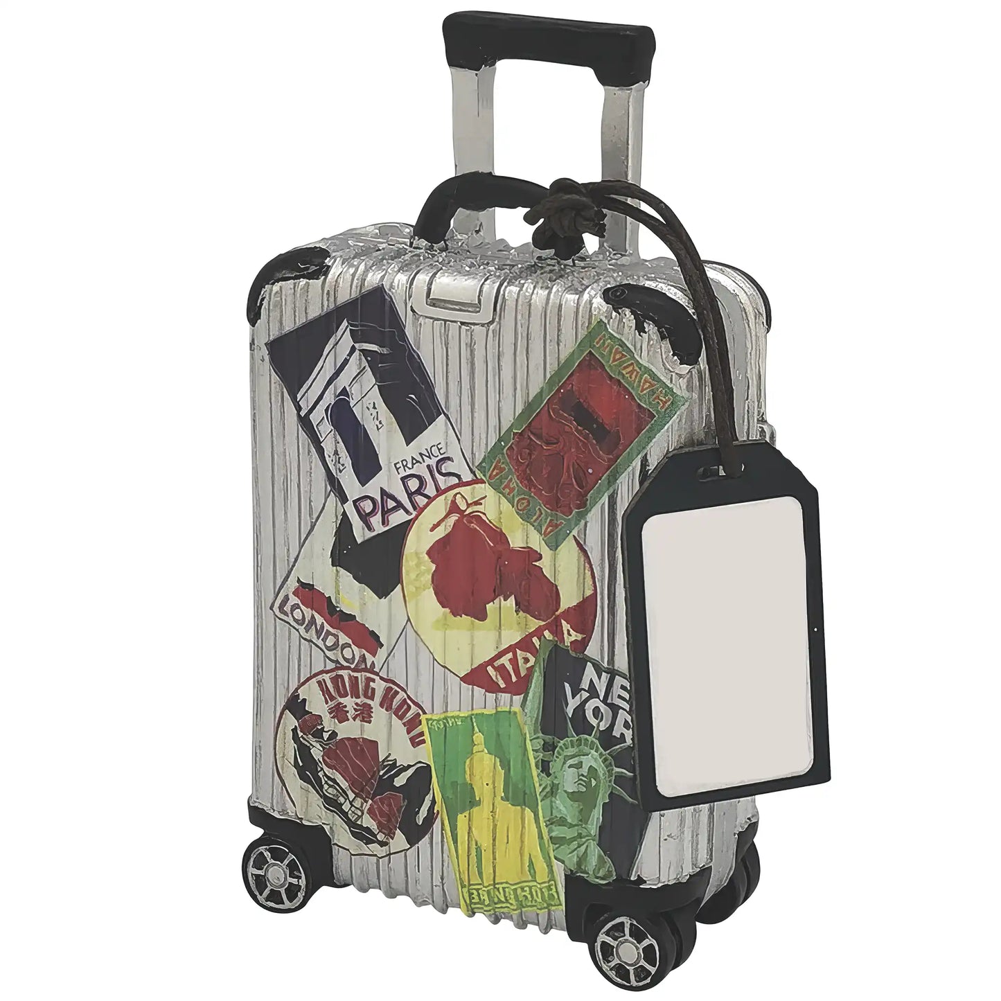 World Travel Suitcase Christmas Ornament