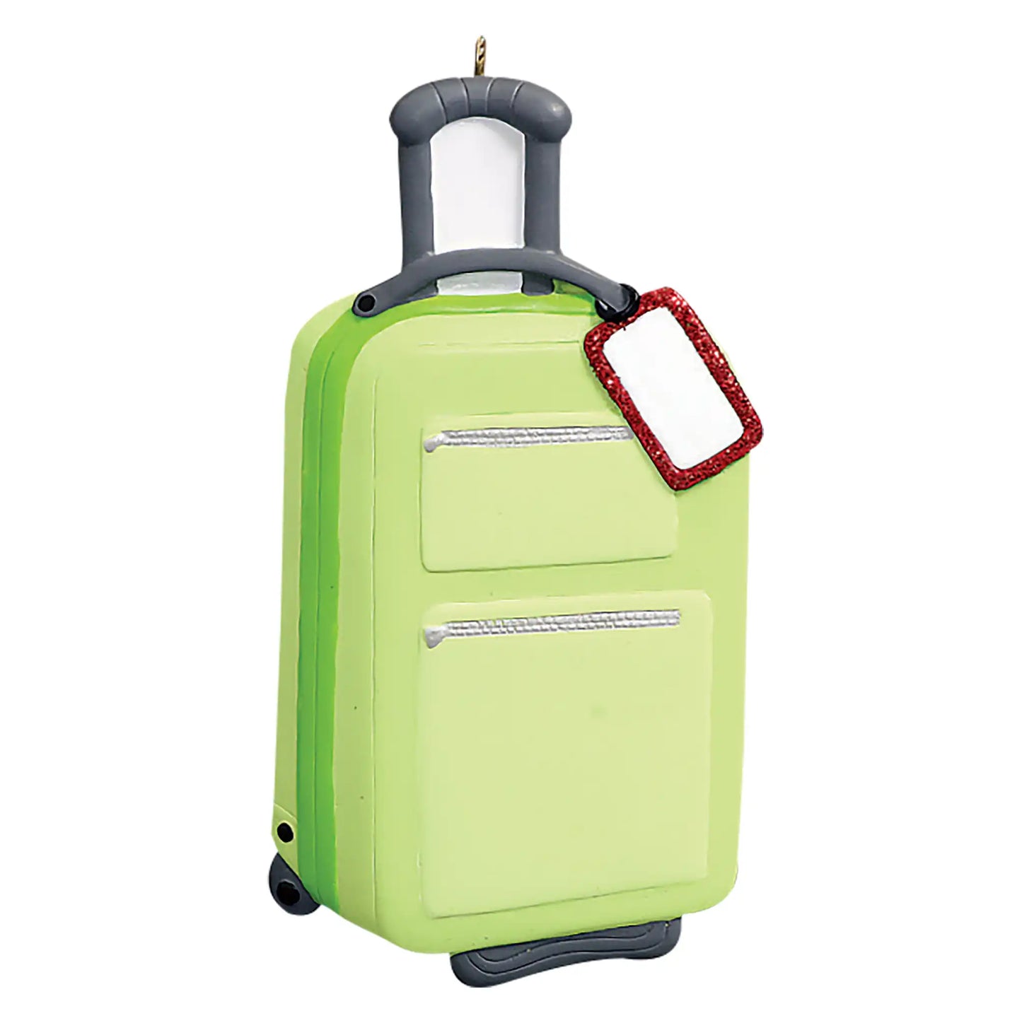 Green Travel Suitcase Christmas Ornament