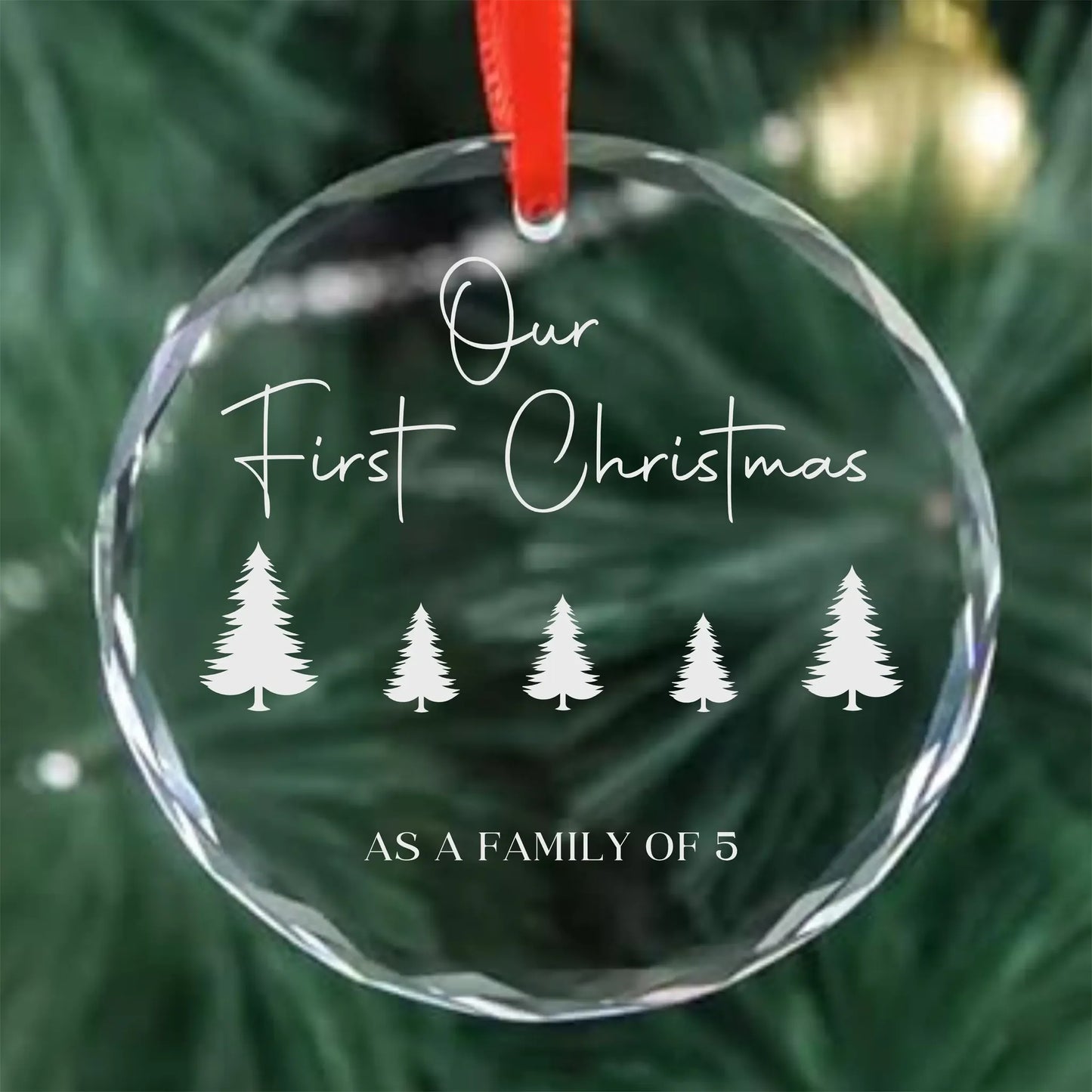 Our First Christmas Family of 5 Ornament