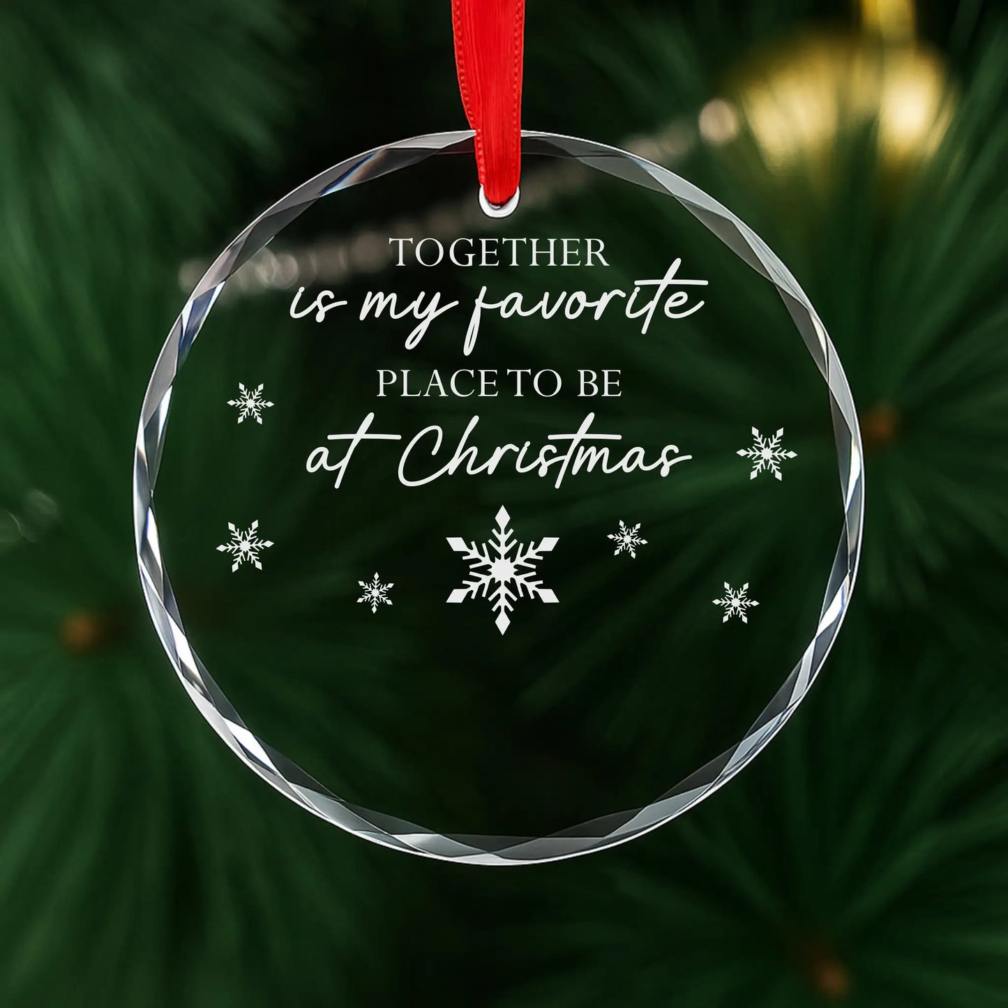 Family Christmas Quote Personalized Ornament