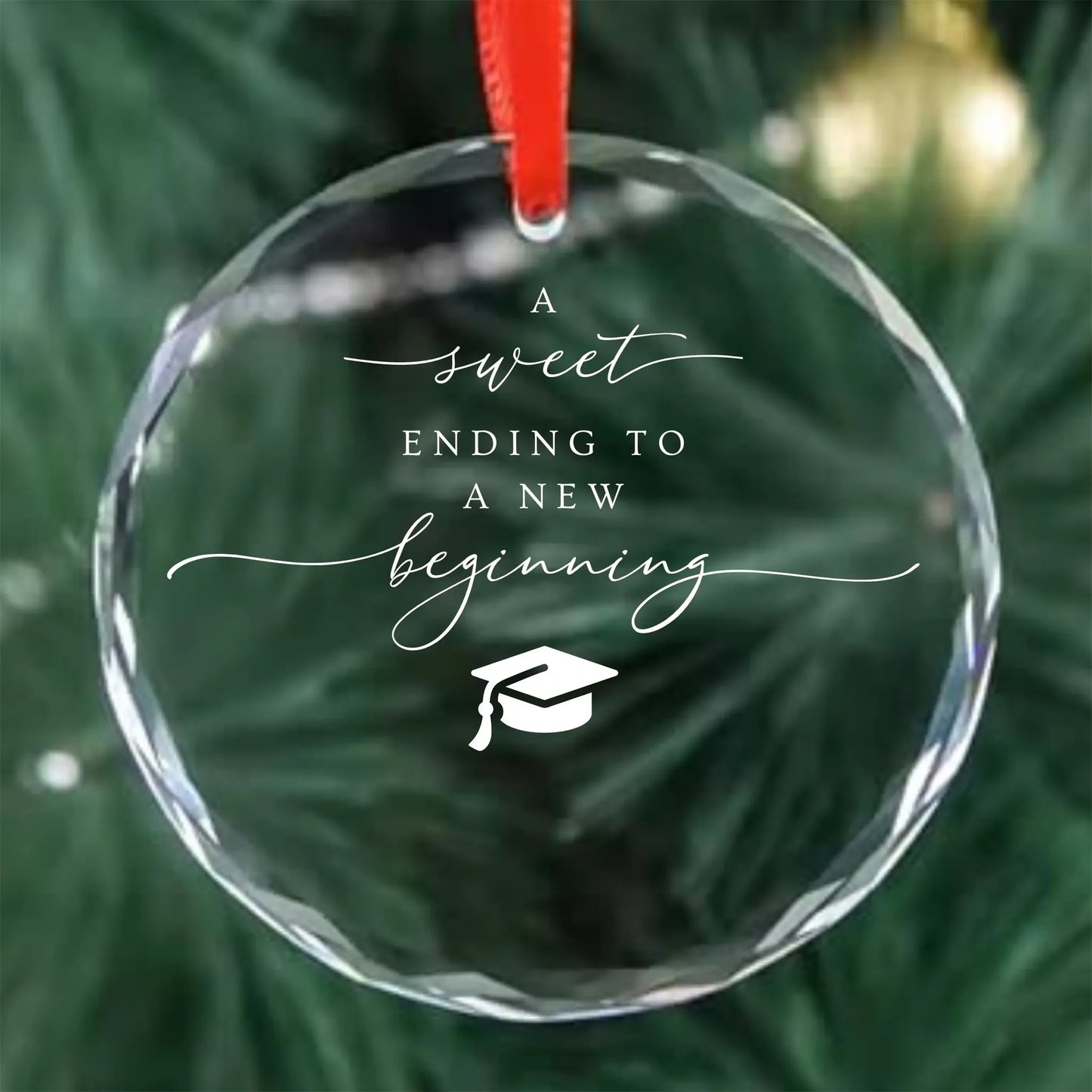 A Sweet Ending to a New Beginning Personalized Graduation Ornament