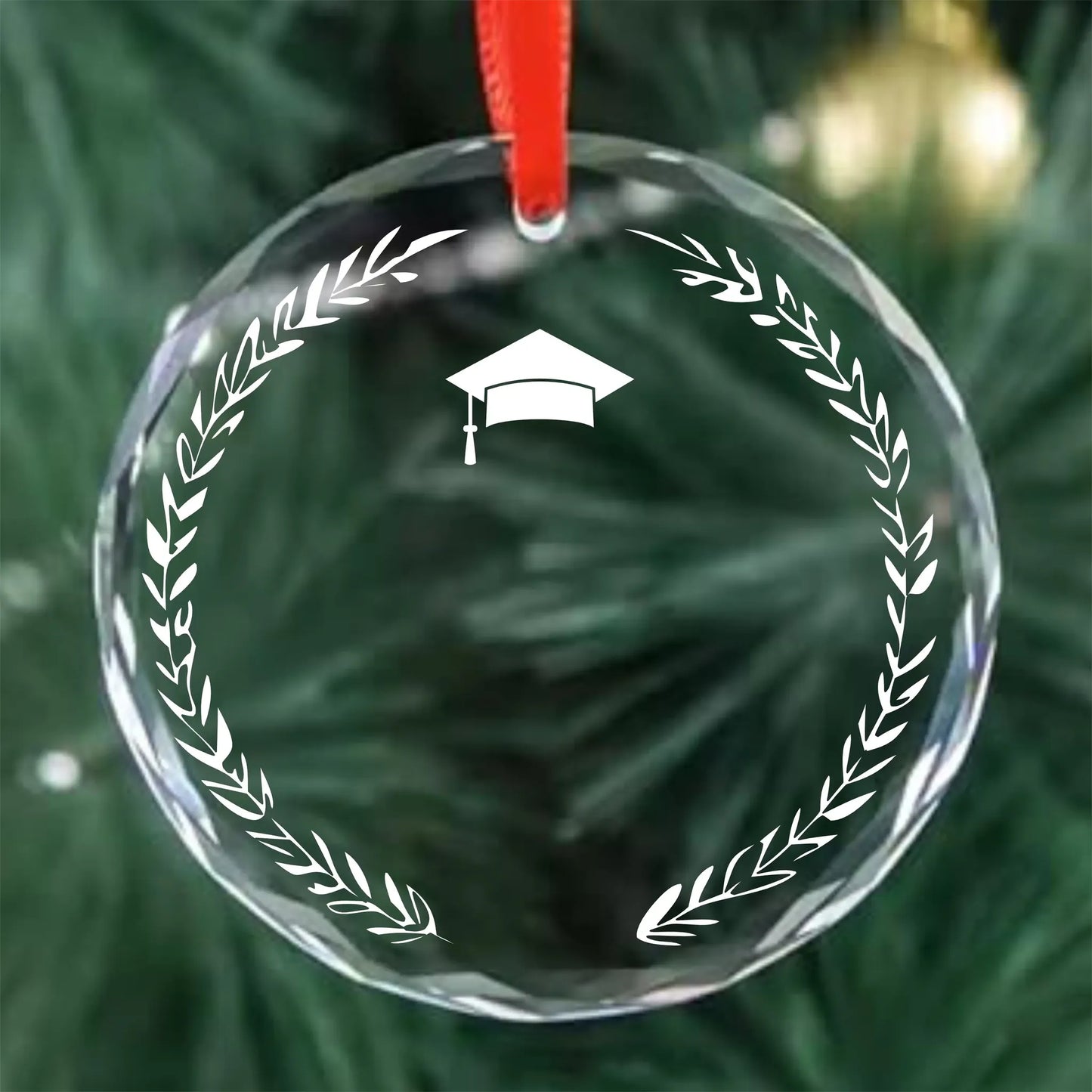 Laurel Wreath Graduation Personalized Ornament – Class of 2025