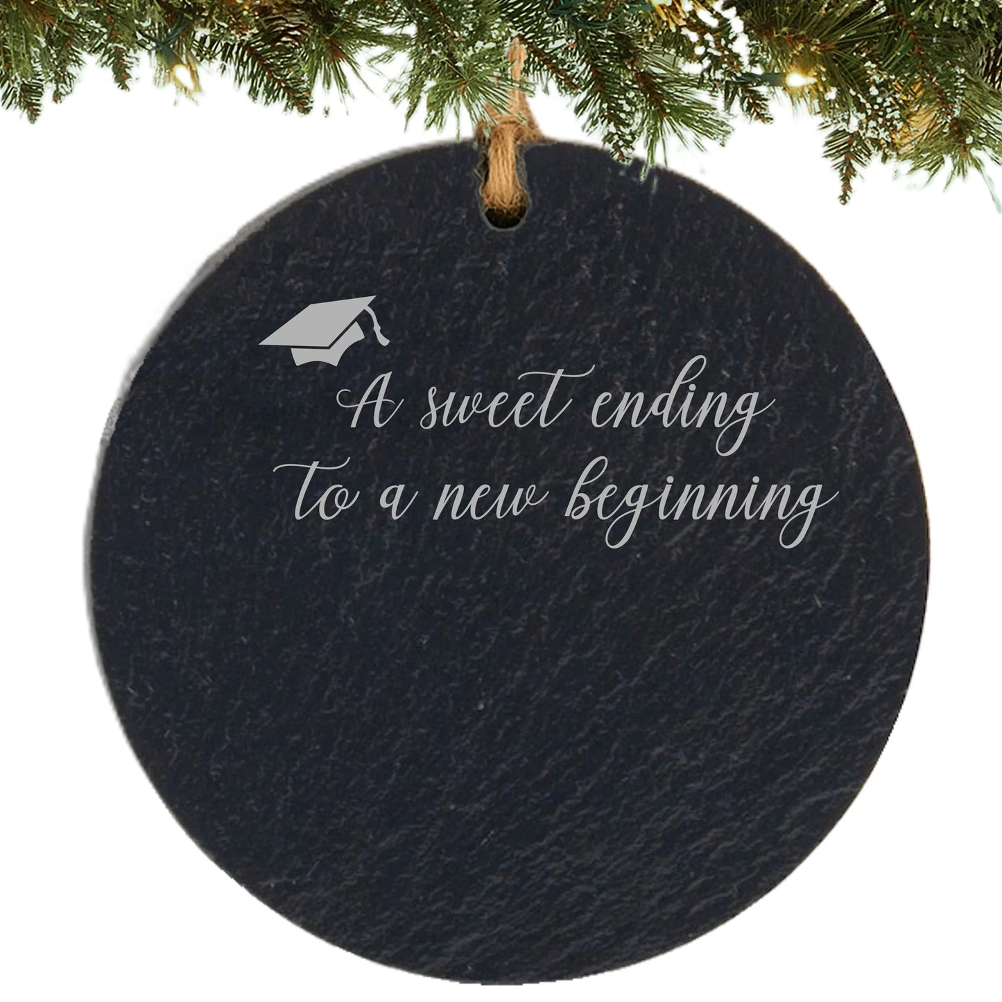 A Sweet Ending to a New Beginning Personalized Graduation Ornament