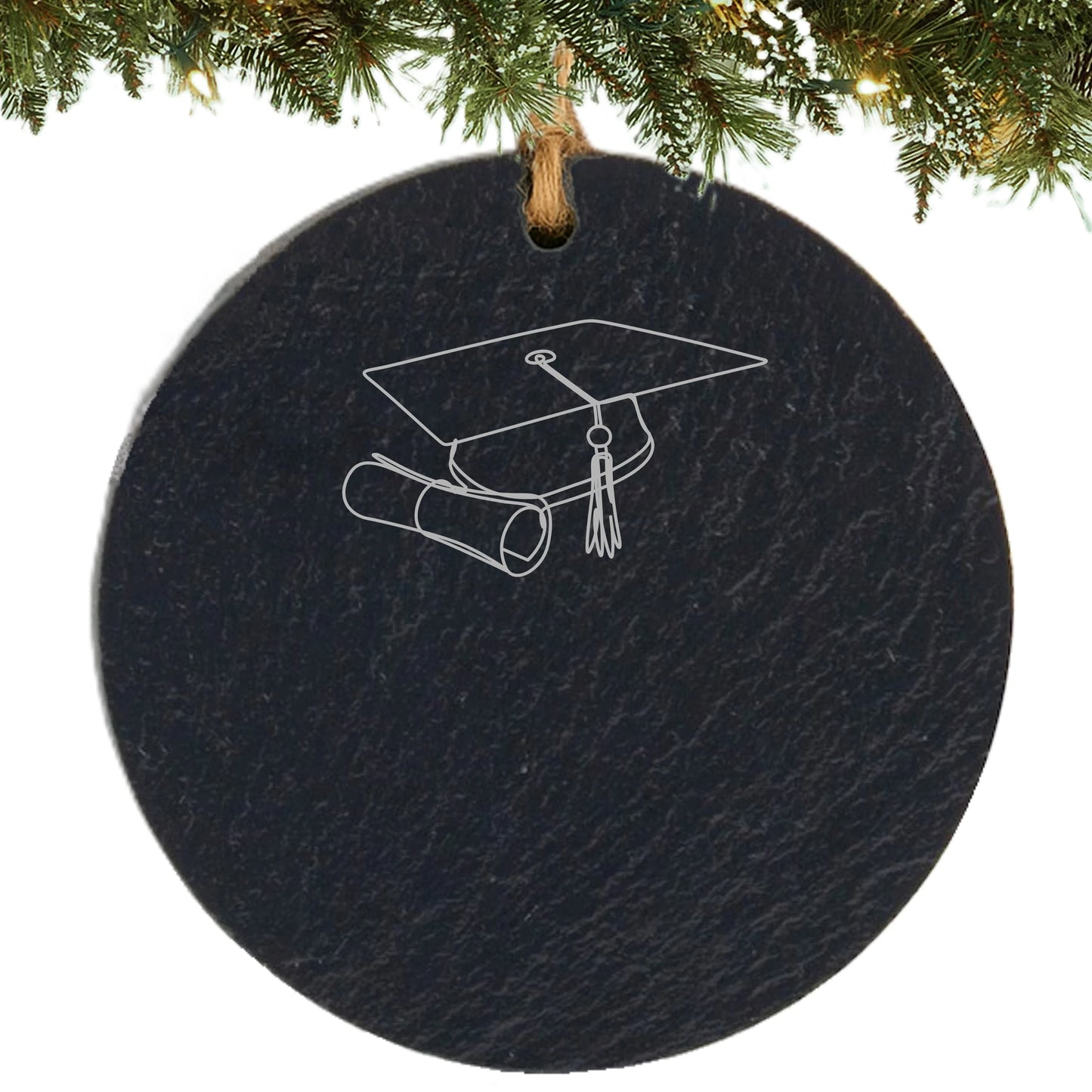 Graduation Ornament – Personalized Slate Cap & Diploma