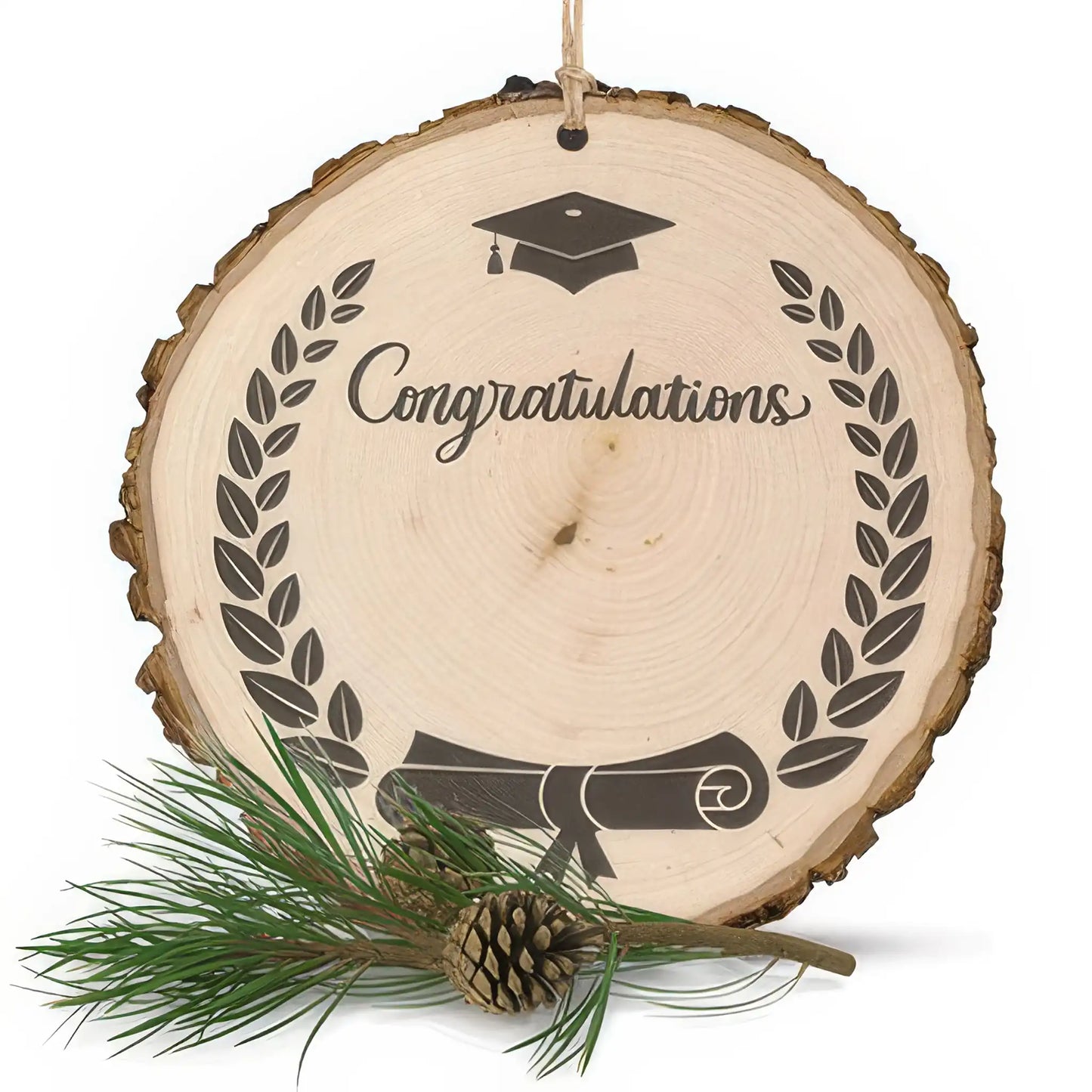 Graduation Diploma Personalized Ornament - Wooden