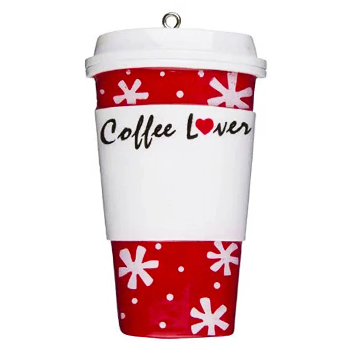 Adorno navideño de taza para amantes del café