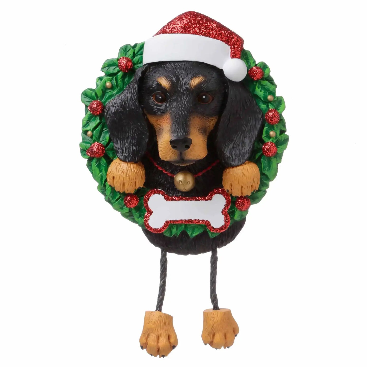 Dachshund Wreath Christmas Ornament