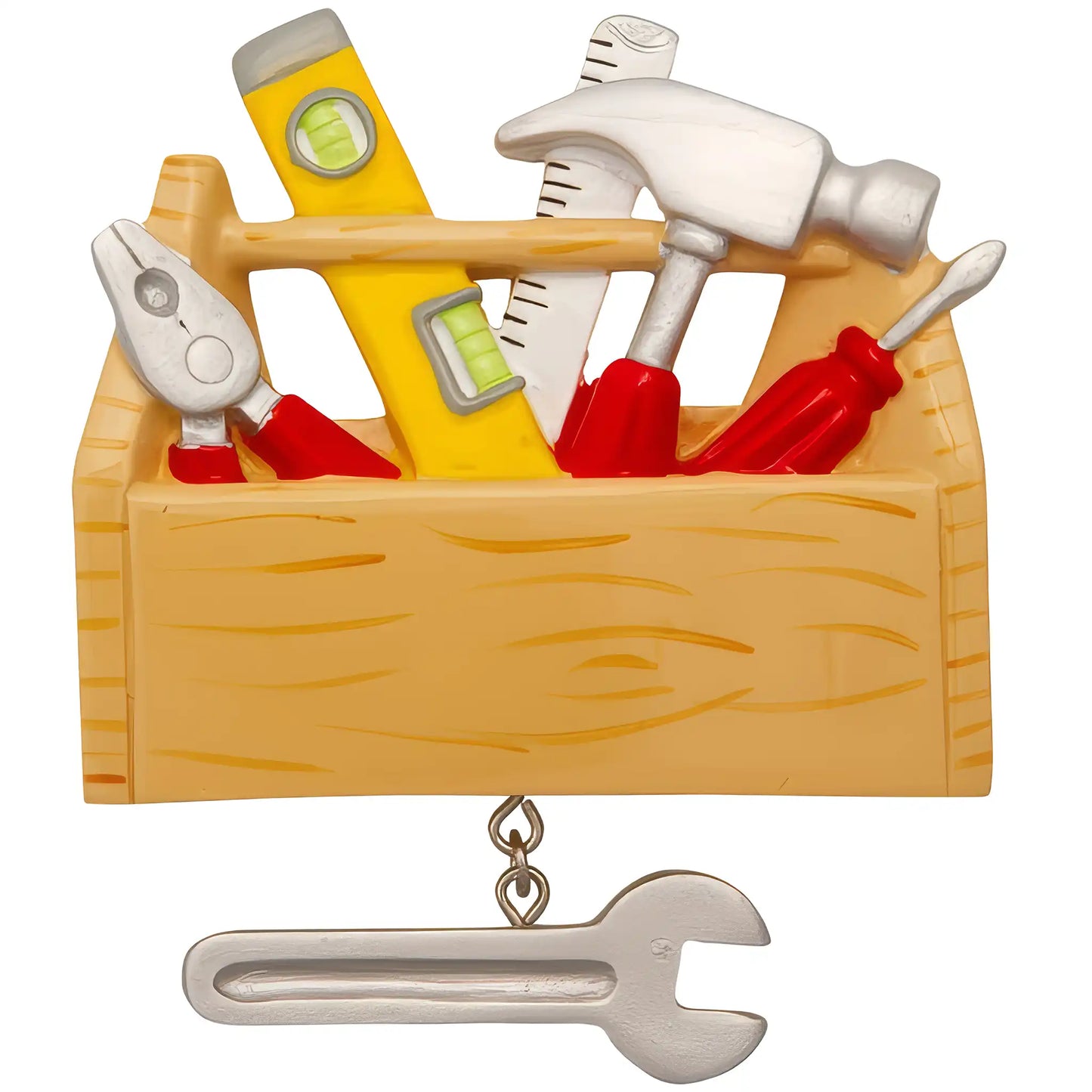 Adorno personalizado de caja de herramientas de manitas