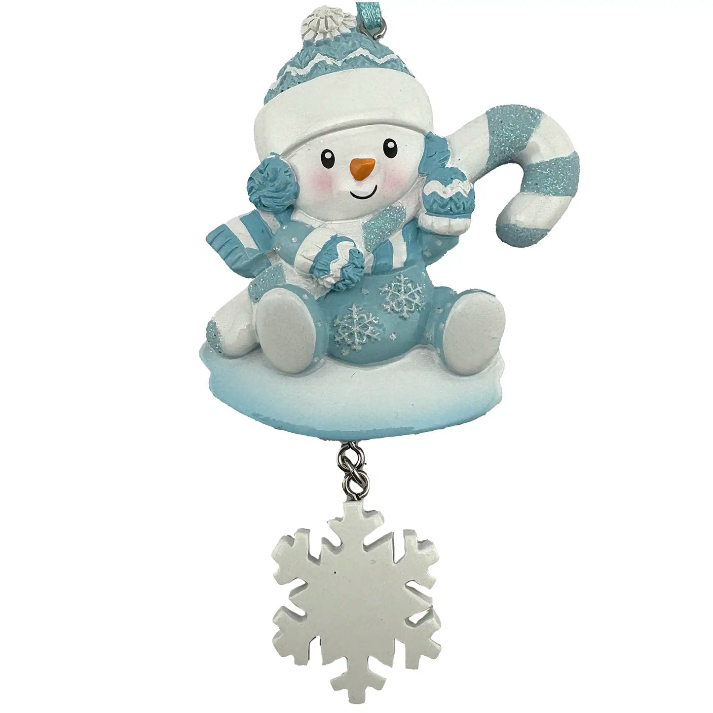 Adorno personalizado de muñeco de nieve para bebé niño