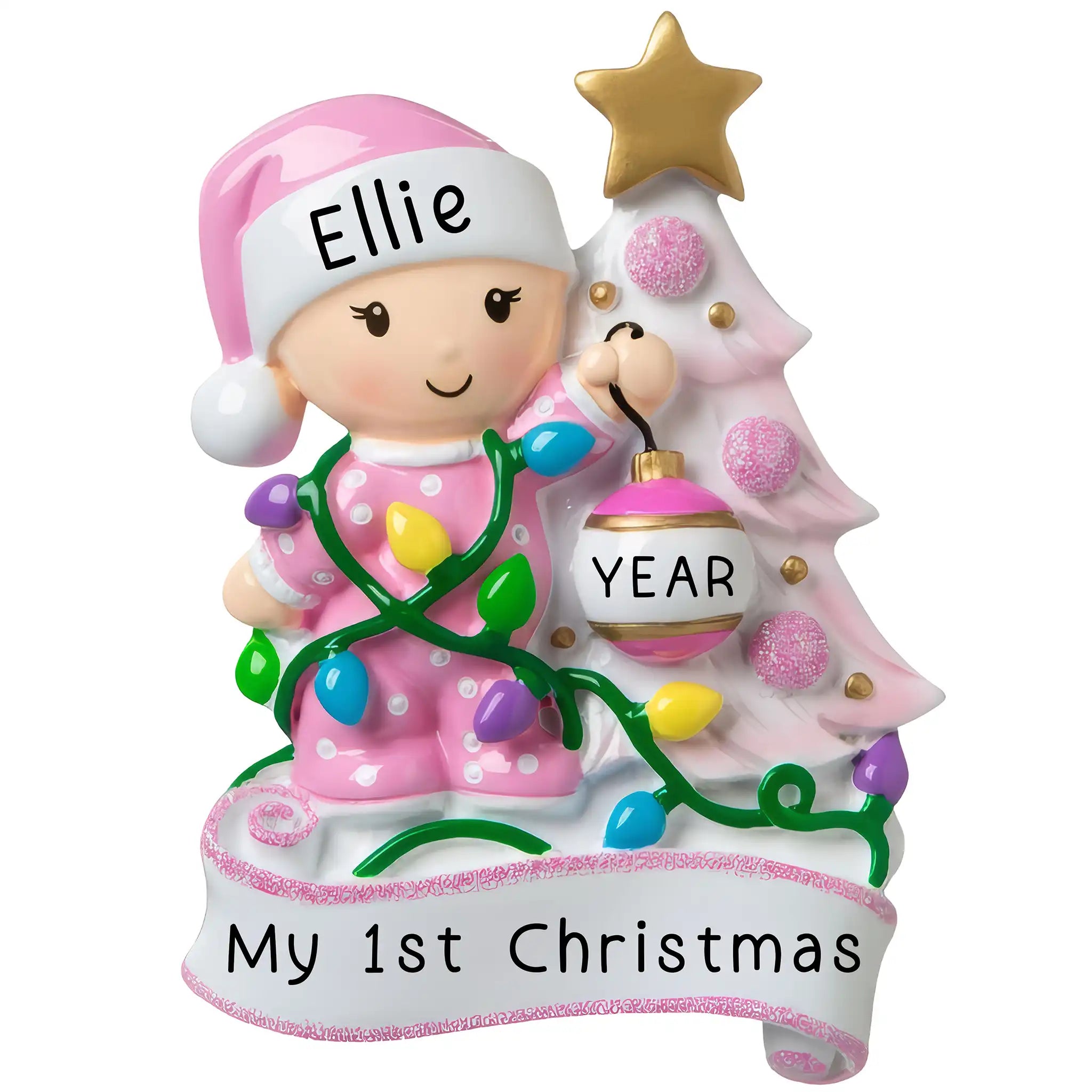 Christmas Tree Ornament - baby boy / baby girl (transparent) main image 0
