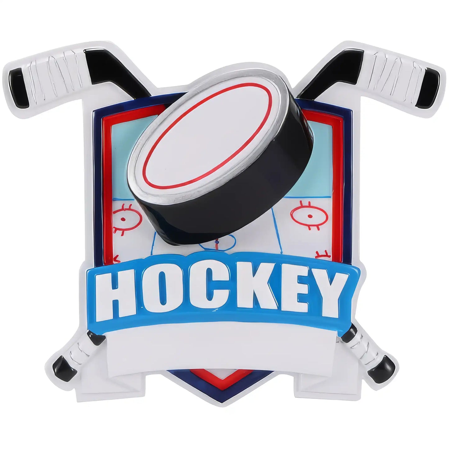 Collage de adornos personalizados de hockey sobre hielo