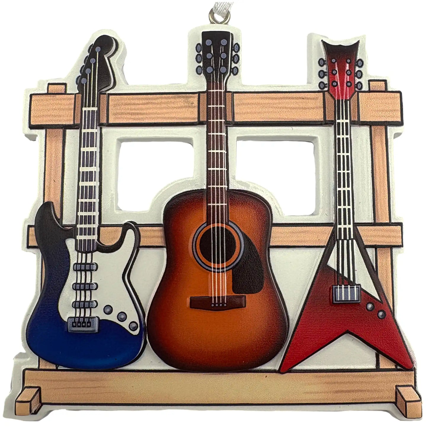Guitar Trio Personalized Ornament - Acoustic, Electric & Bass