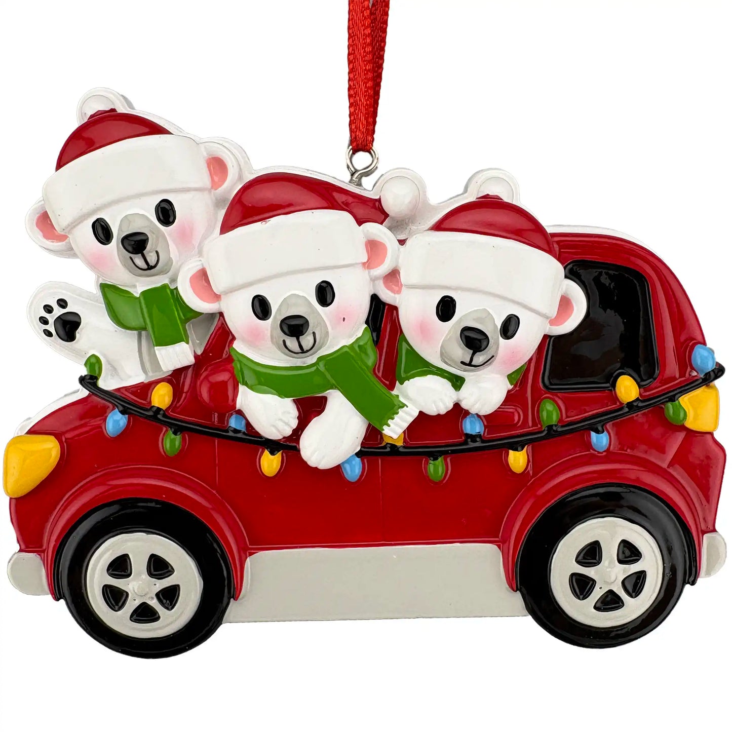 SUV Polar Bear Family of 3 Personalized Ornament