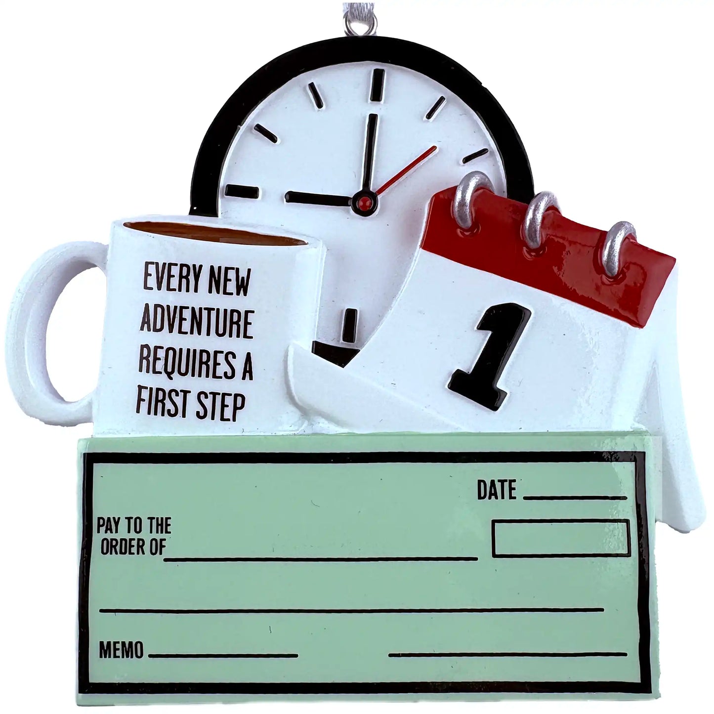 Adorno personalizado de cheque de pago de primer trabajo